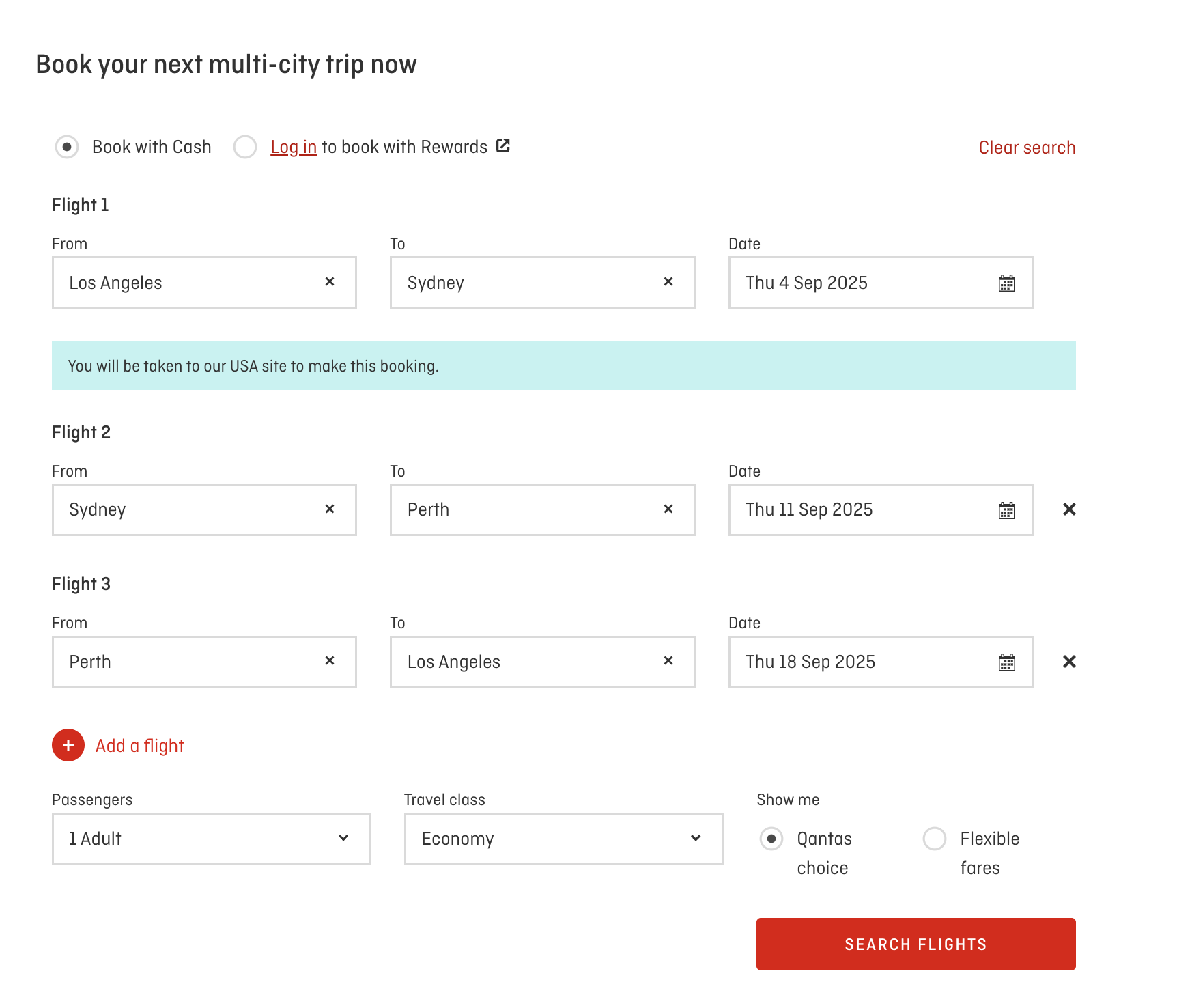 Qantas Multi City Itinerary Qantas Multi City Itinerary