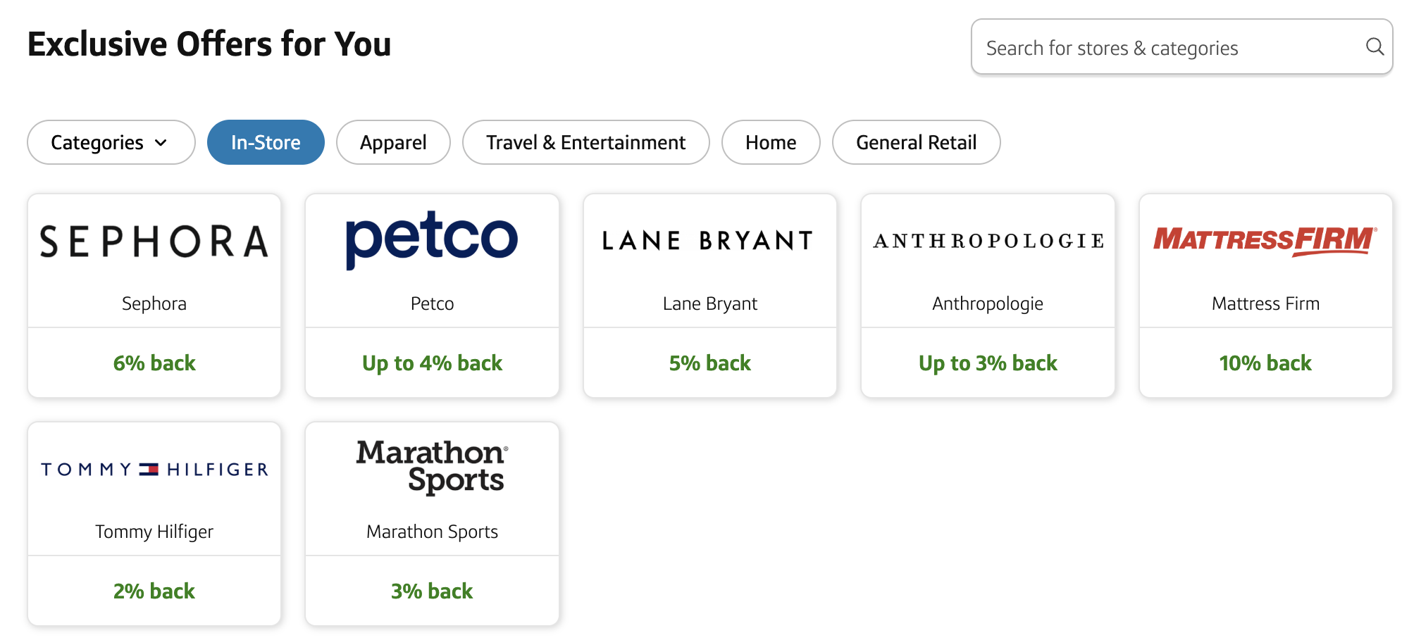 Capital One in-store offers
