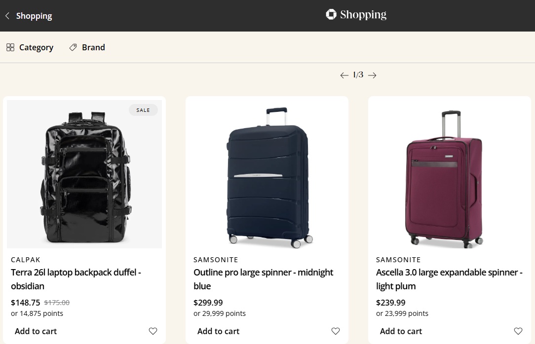 Shops at Chase Luggage