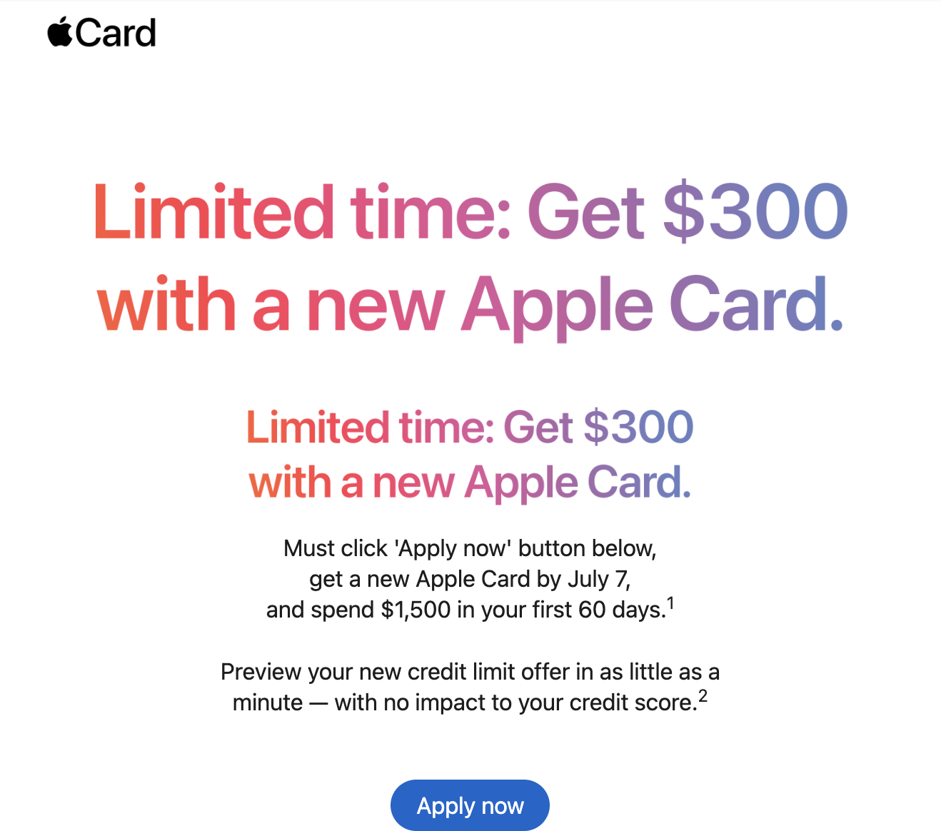 apple card offer apple card offer