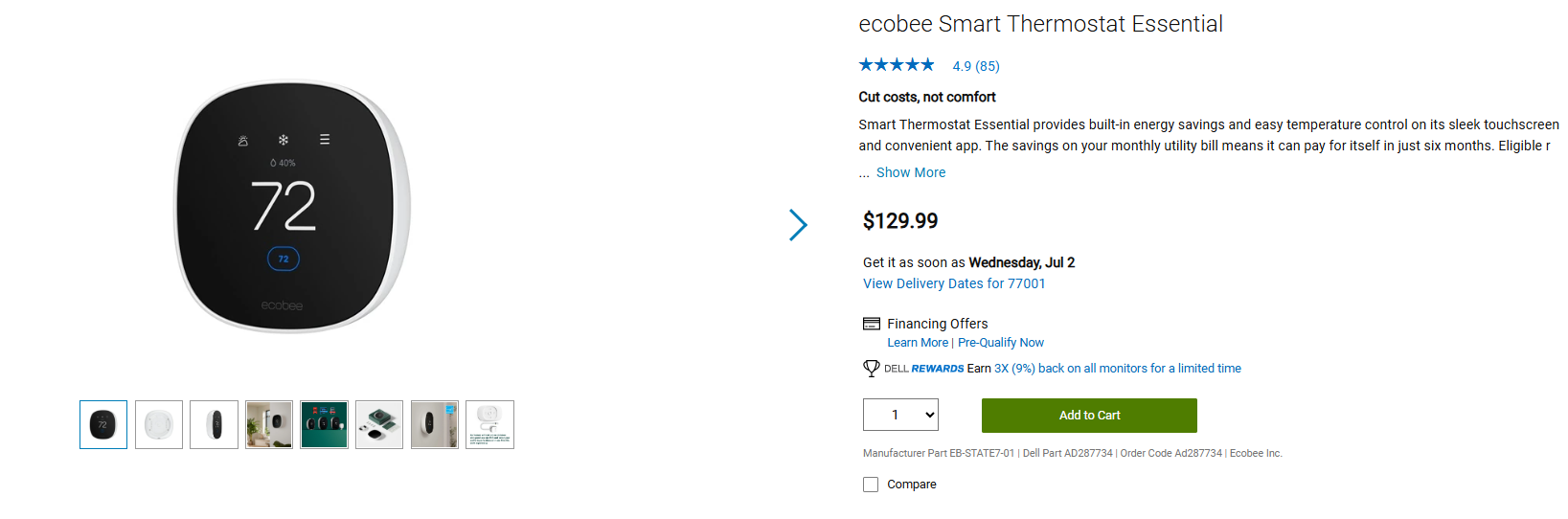 Google Thermostat ecobee Smart Thermostat Essential
