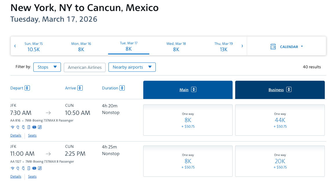 AA Awards Mexico 8k AA miles AA Awards Mexico 8k AA miles