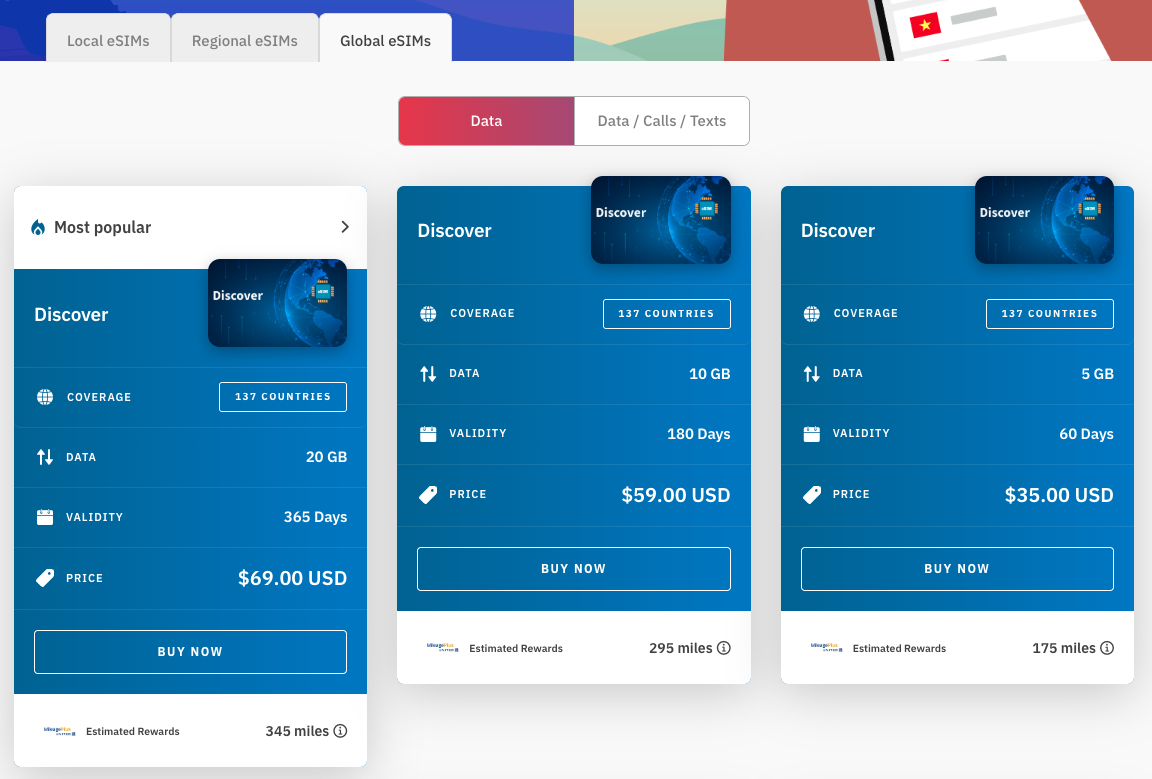 Airalo earning rates examples global eSIMs Airalo earning rates examples global eSIMs