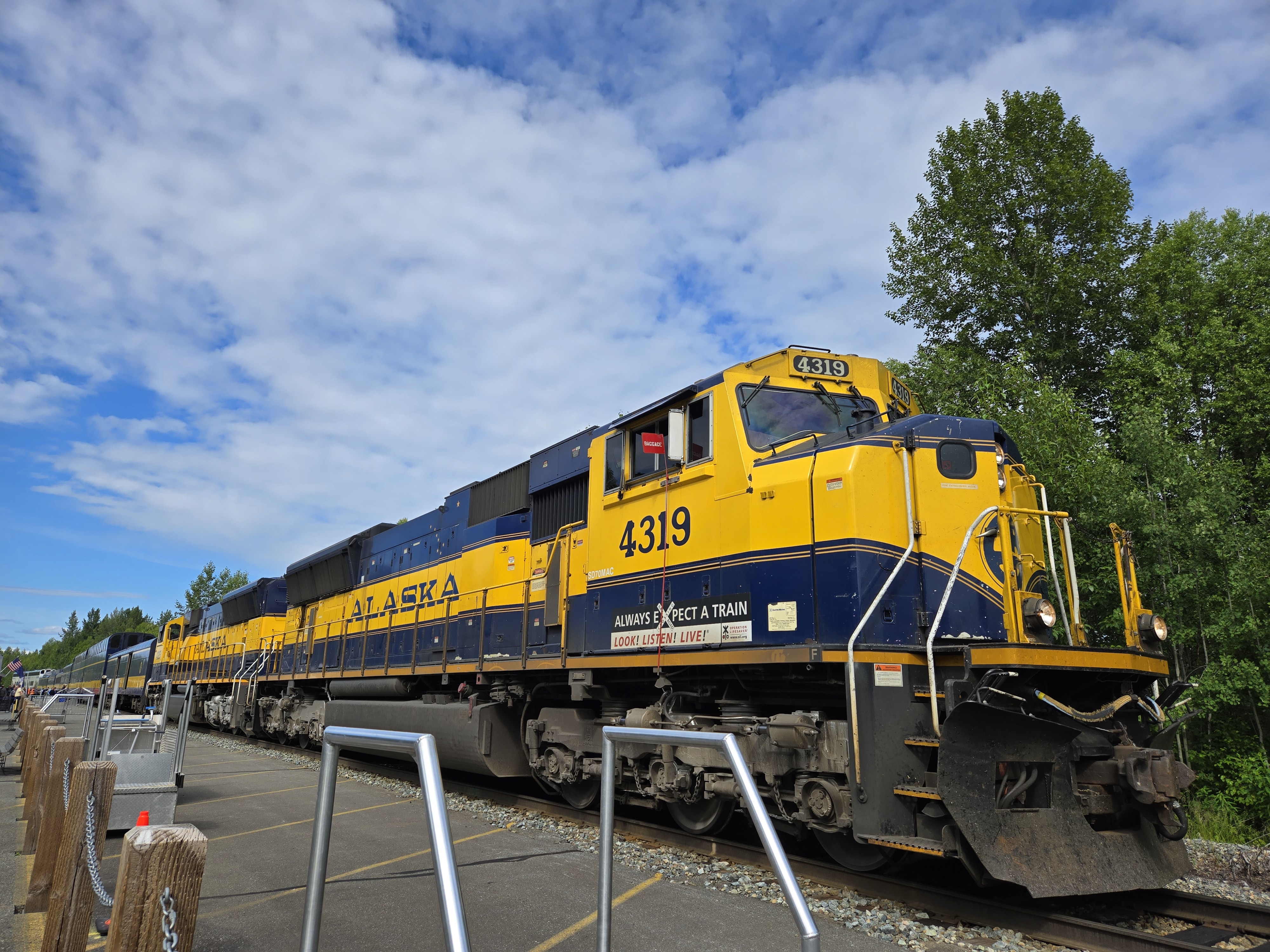 Alaska Railroad Train on Tracks Alaska Railroad Train on Tracks