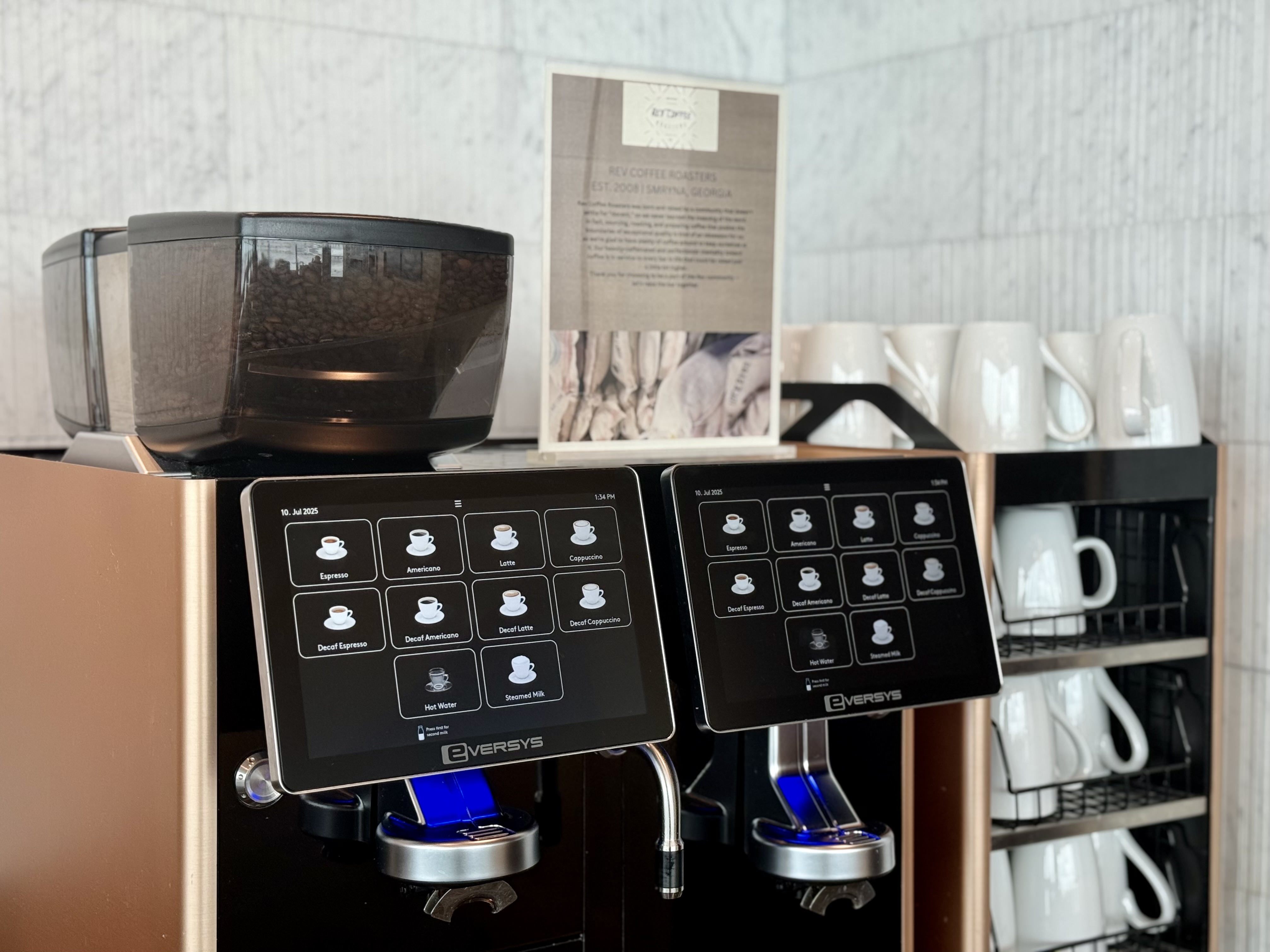 Atlanta ATL American Express Centurion Lounge coffee machine