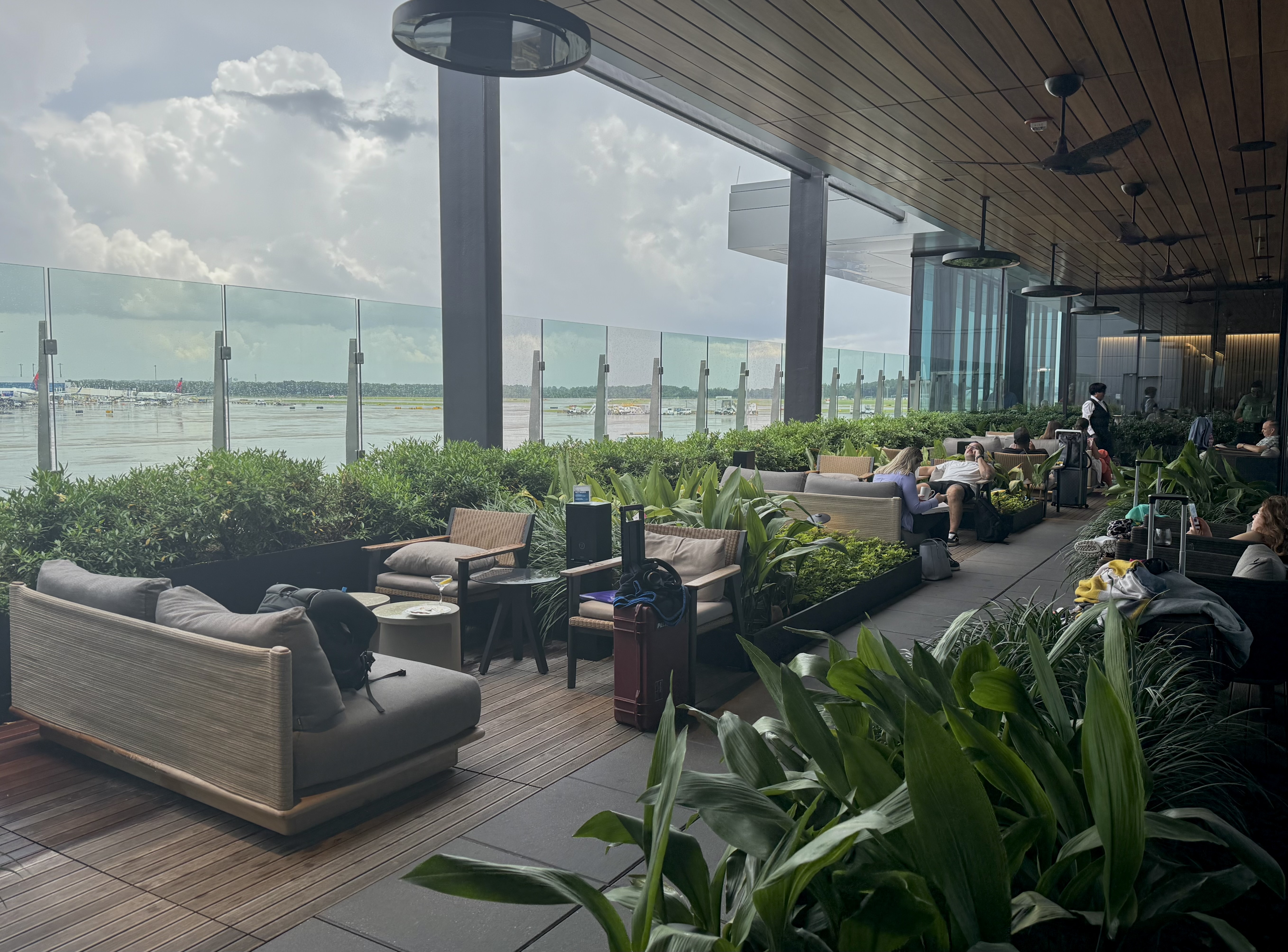 Atlanta ATL American Express Centurion Lounge terrace seating