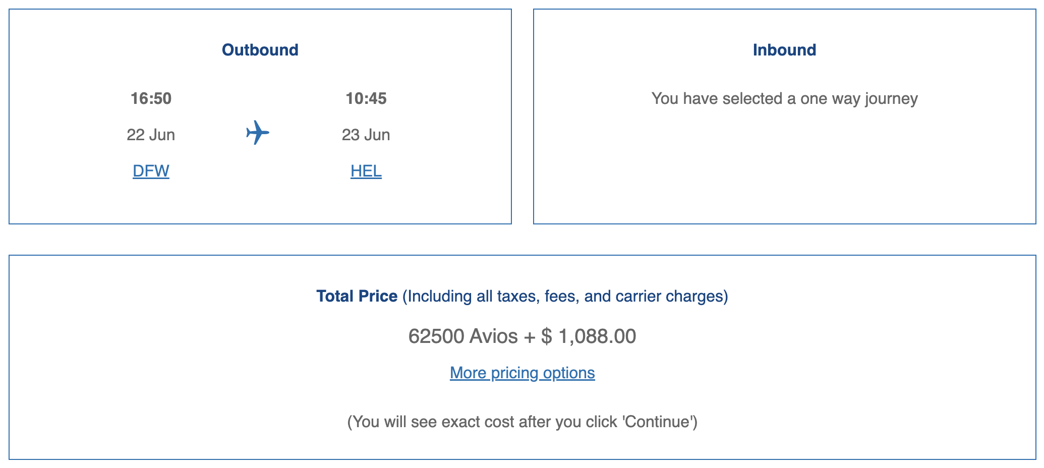 British Avios redemption Finnair DFW HEL business