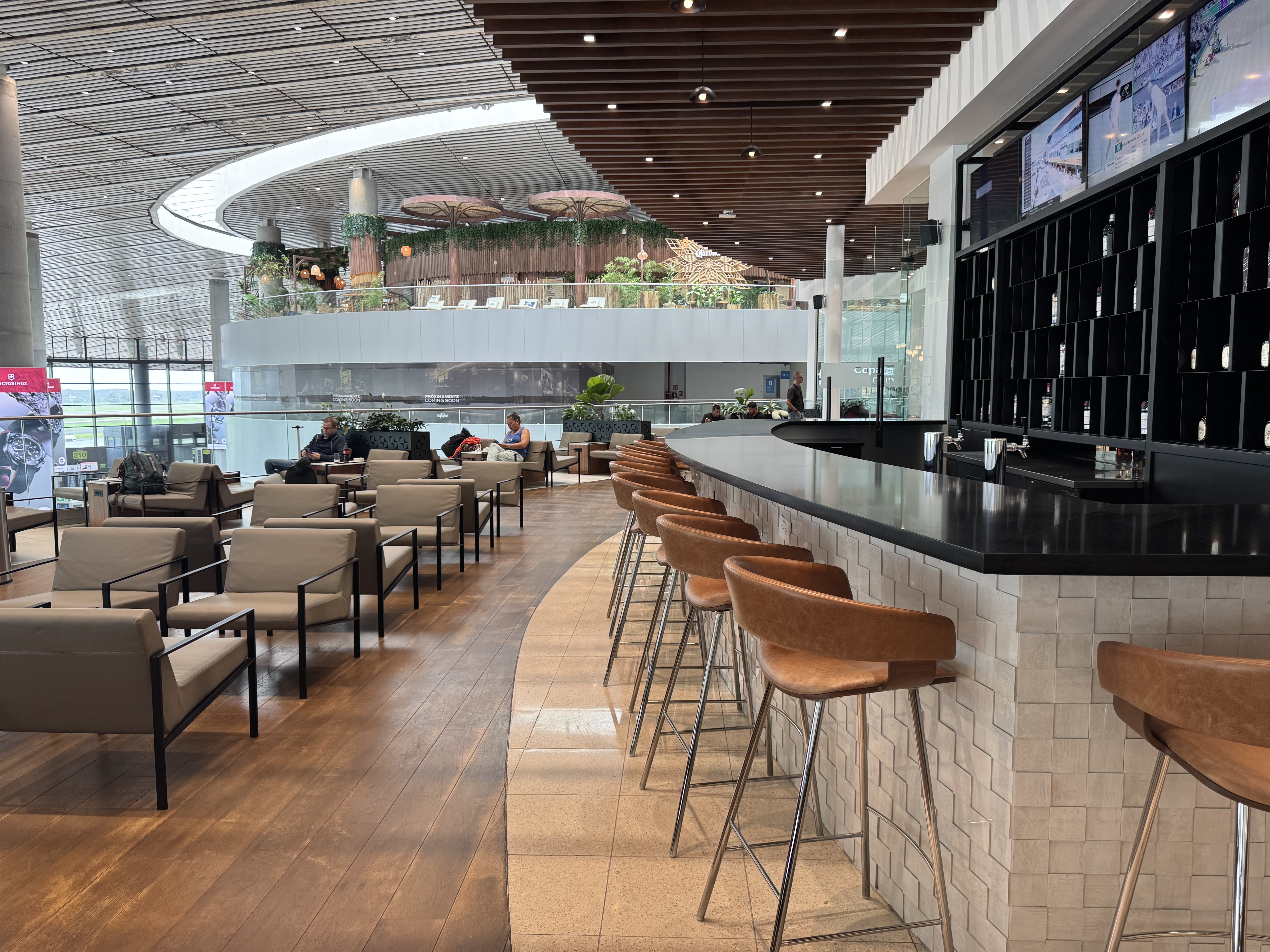 Copa Club PTY Terminal 2 terrace bar side view