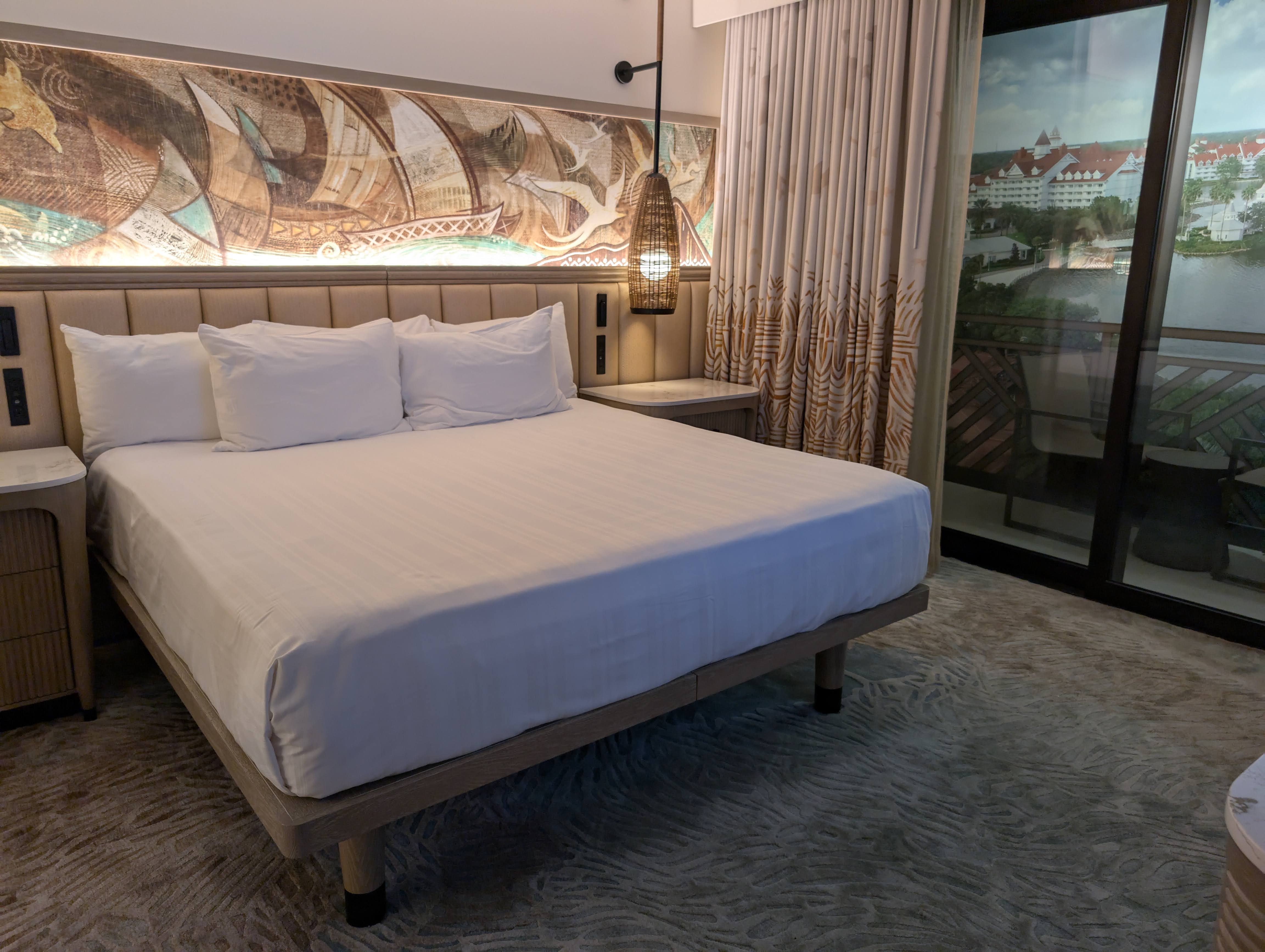 Disney Vacation Club tour Disney’s Polynesian Villas and Bungalows 1 bedroom villa model bedroom Disney Vacation Club tour Disney's Polynesian Villas and Bungalows 1 bedroom villa model bedroom