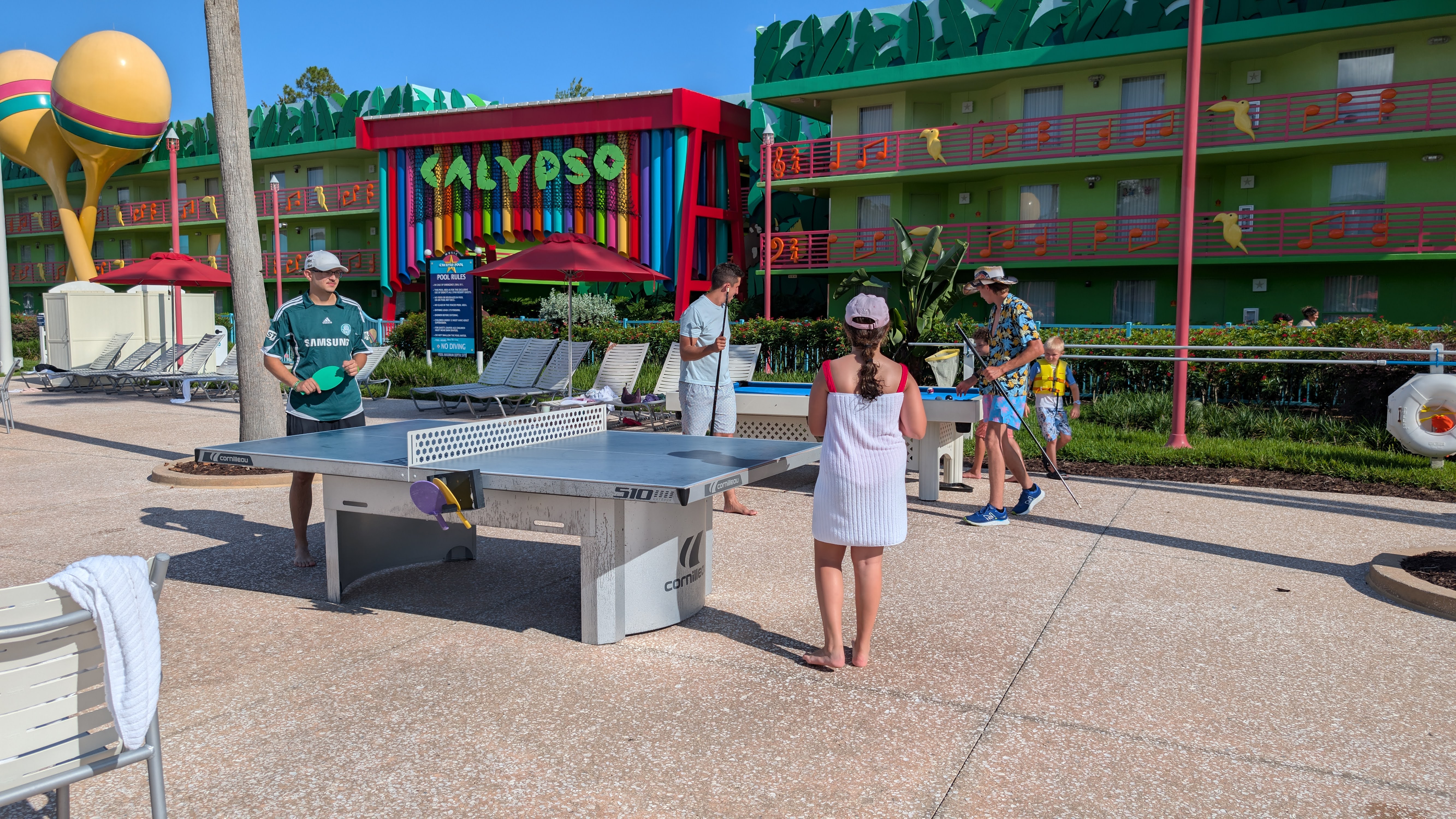 Disney's All Star Music Resort amenities pools Calypso pool ping pong
