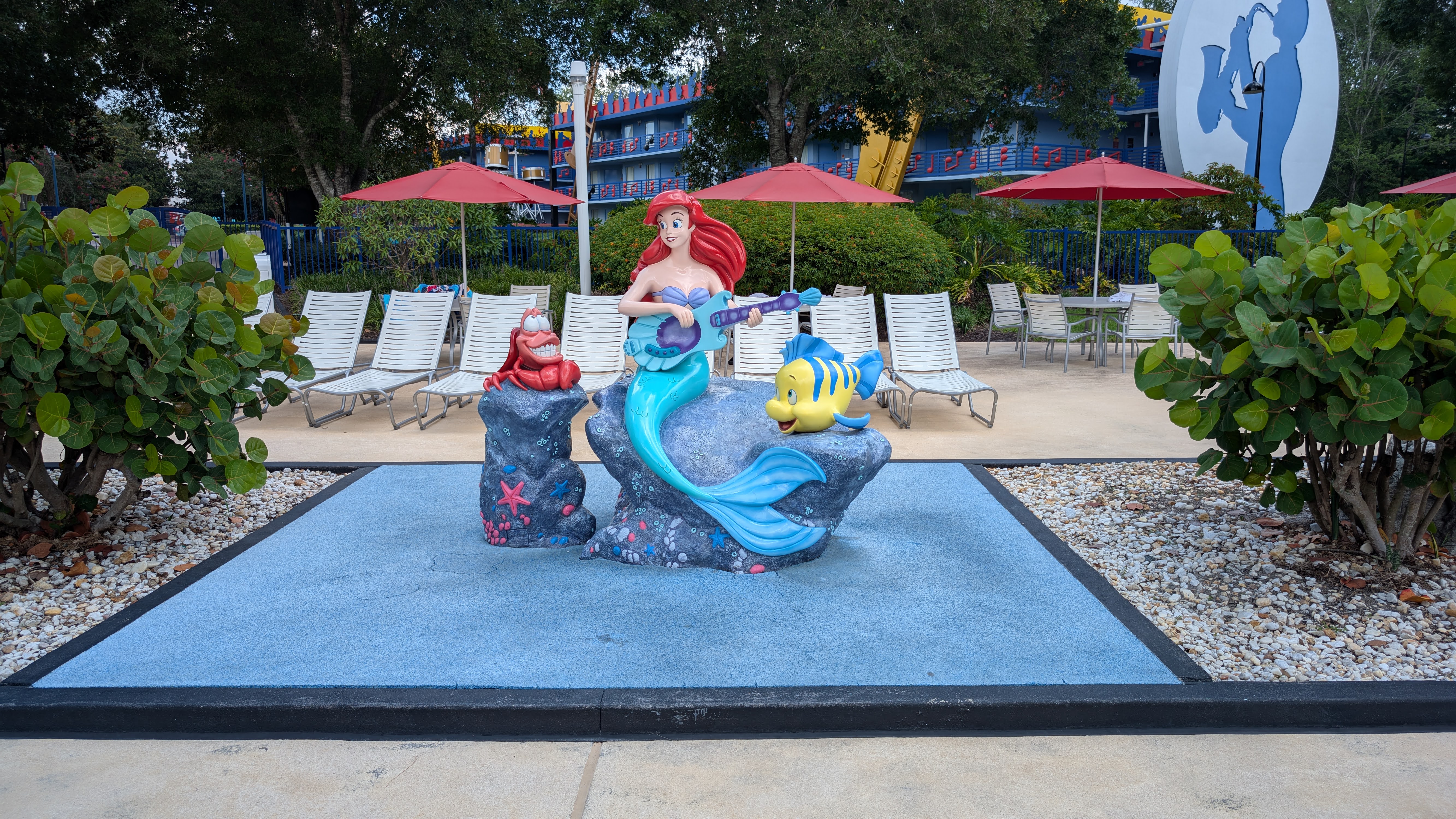 Disney's All Star Music Resort amenities pools Piano pool Little Mermaid characters