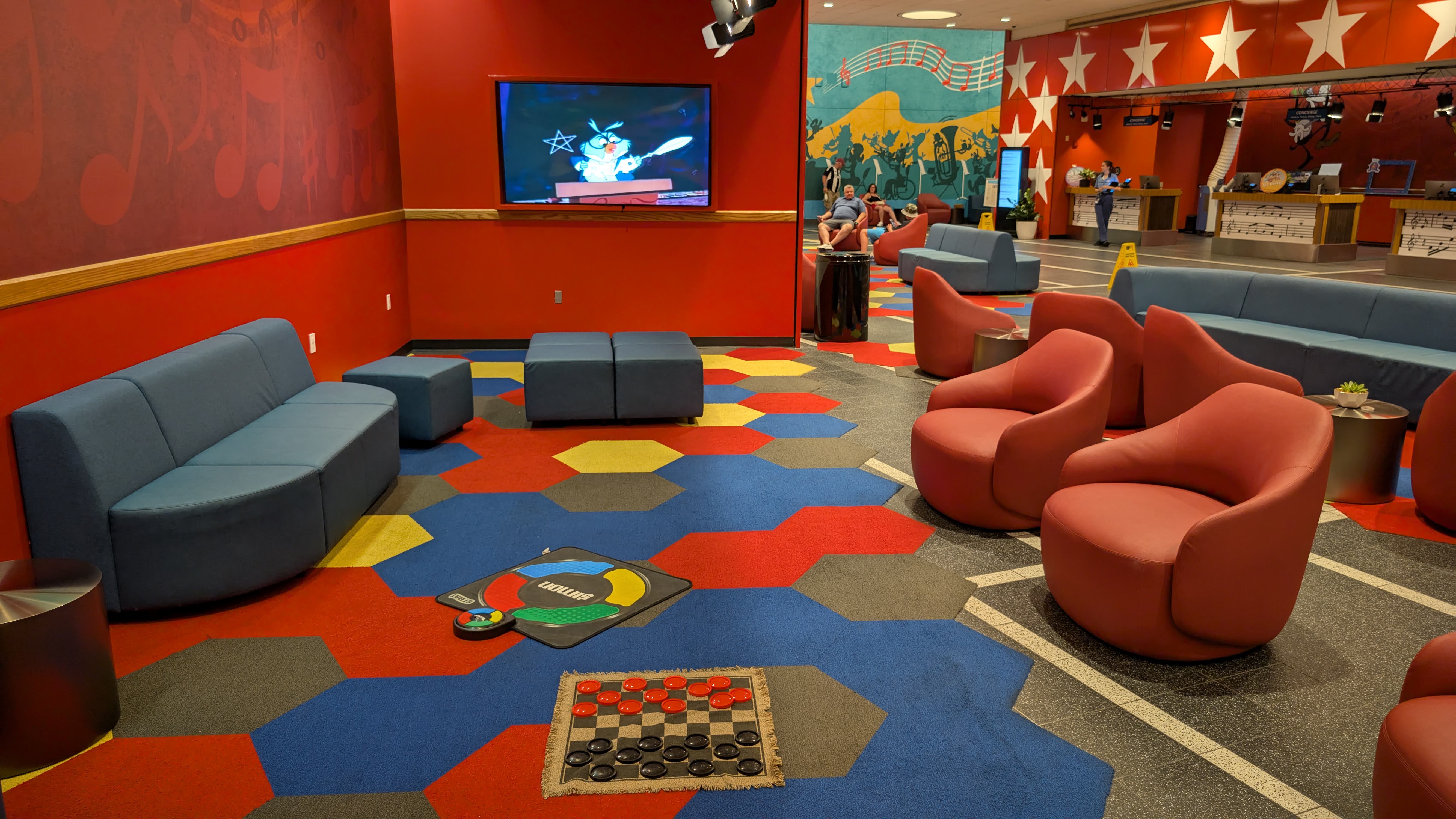 Disney's All Star Music Resort lobby kids check in area