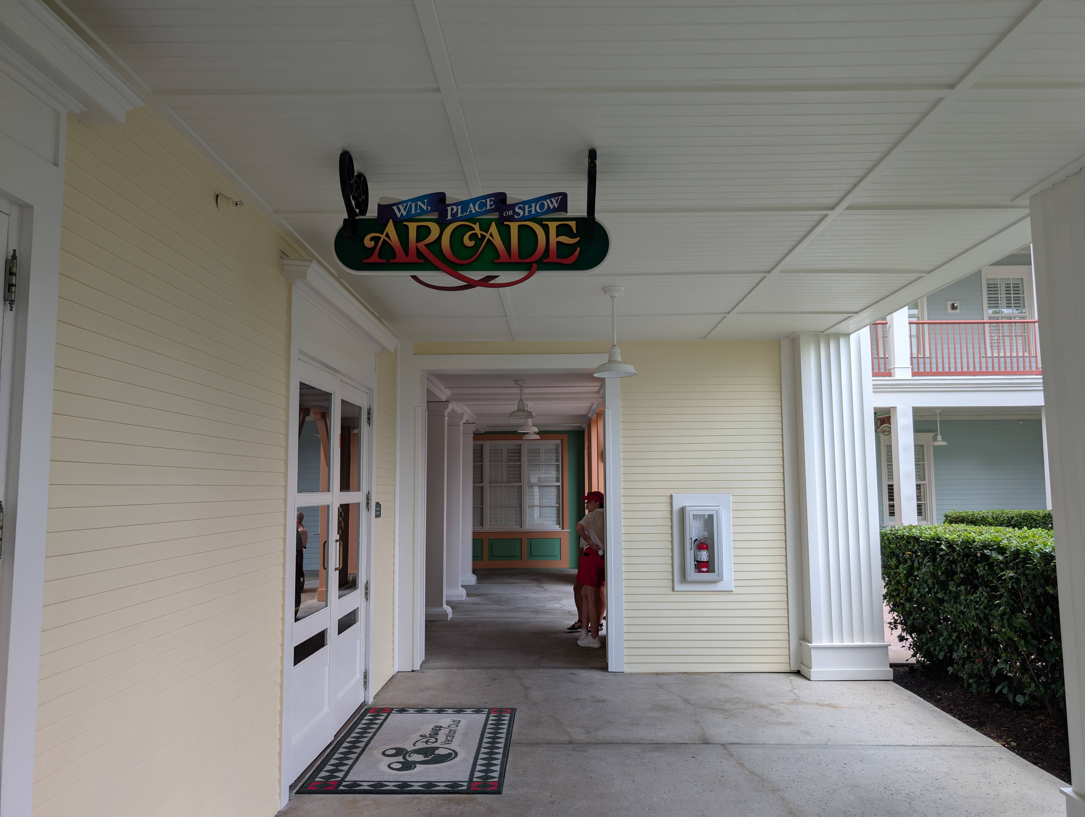 Disney’s Saratoga Springs Resort & Spa amenities arcade entrance Disney's Saratoga Springs Resort & Spa amenities arcade entrance