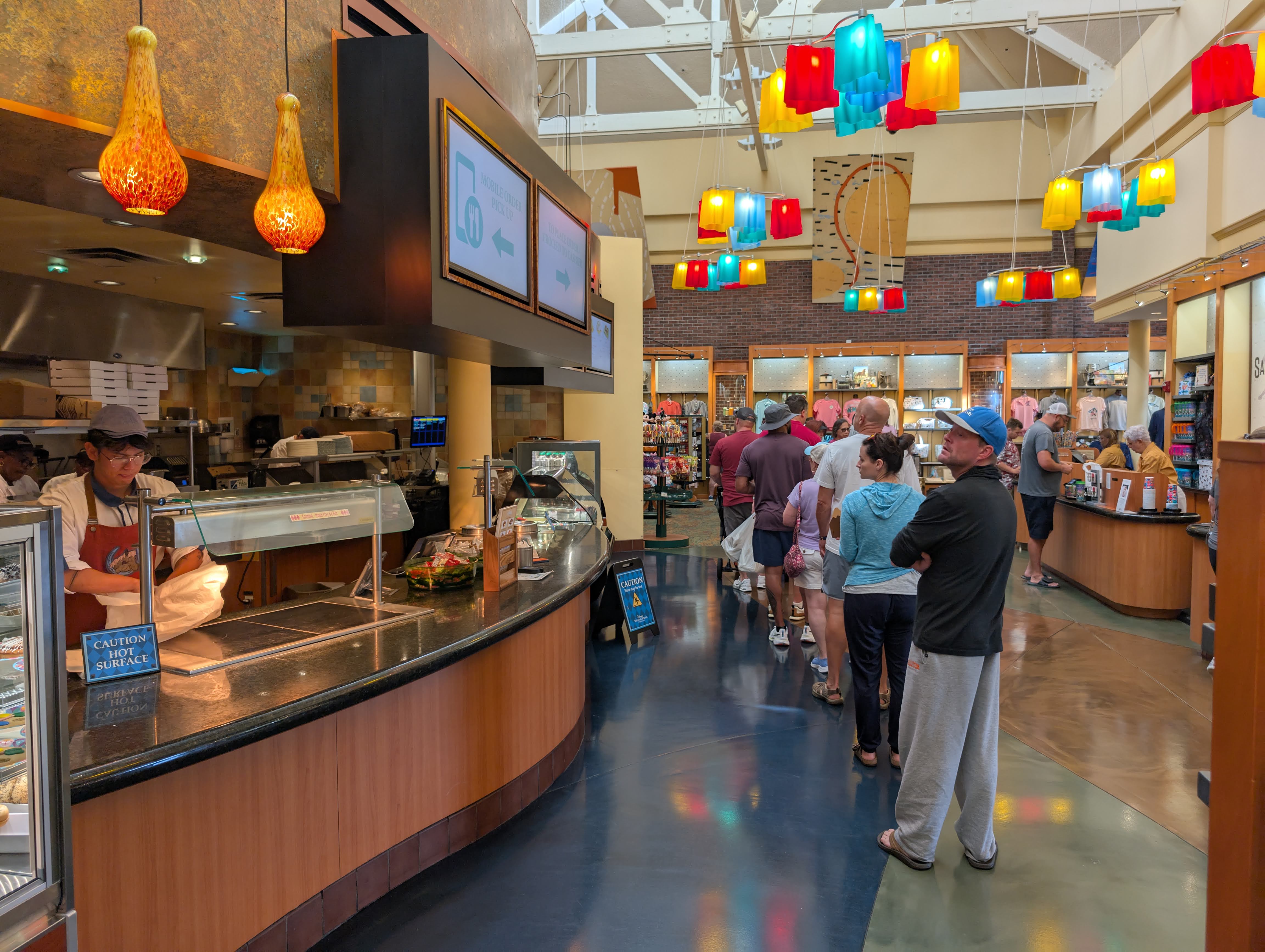 Disney’s Saratoga Springs Resort & Spa dining Artist’s Palette line Disney's Saratoga Springs Resort & Spa dining Artist's Palette line