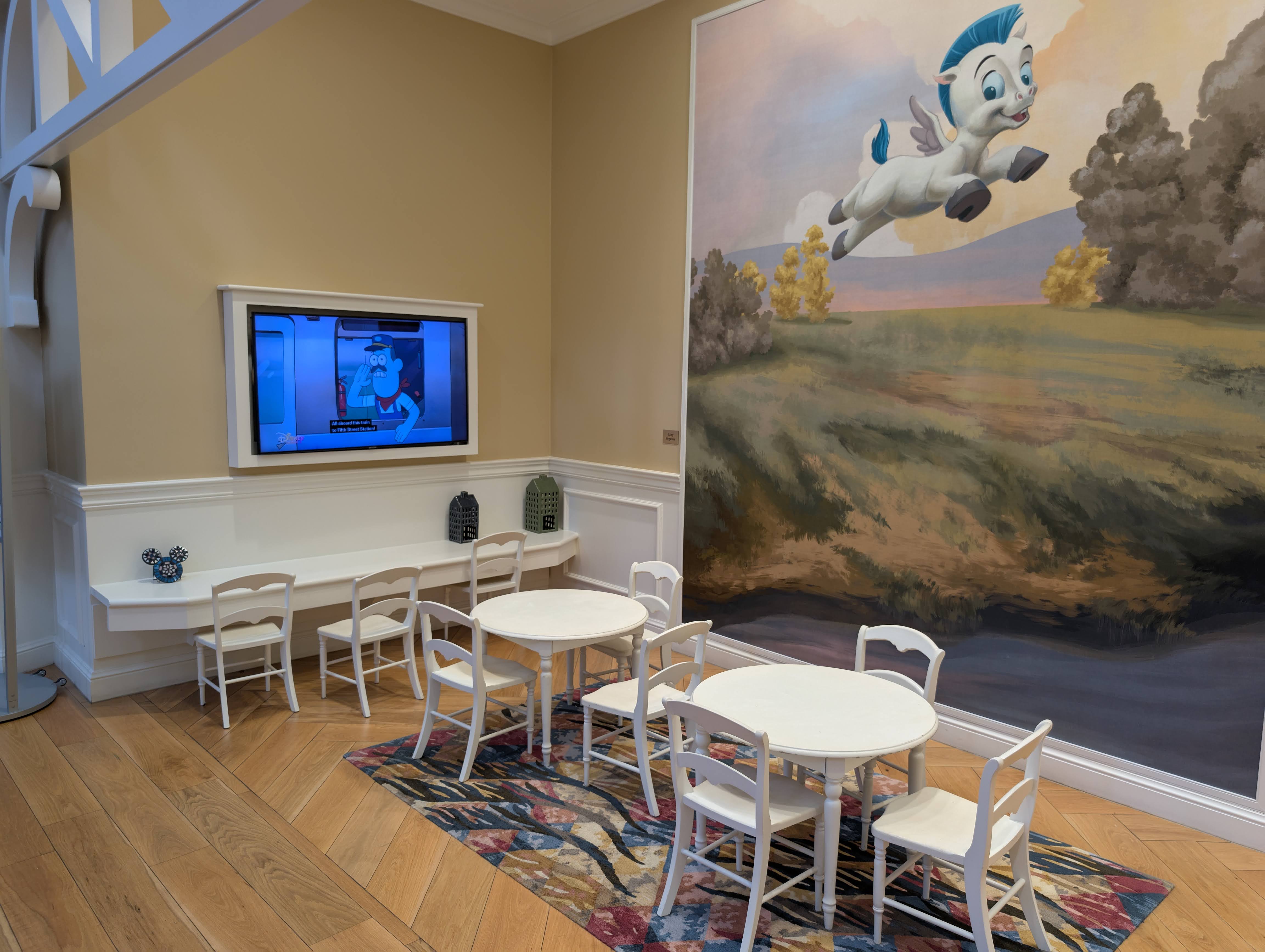 Disney’s Saratoga Springs Resort & Spa lobby kids area Disney's Saratoga Springs Resort & Spa lobby kids area