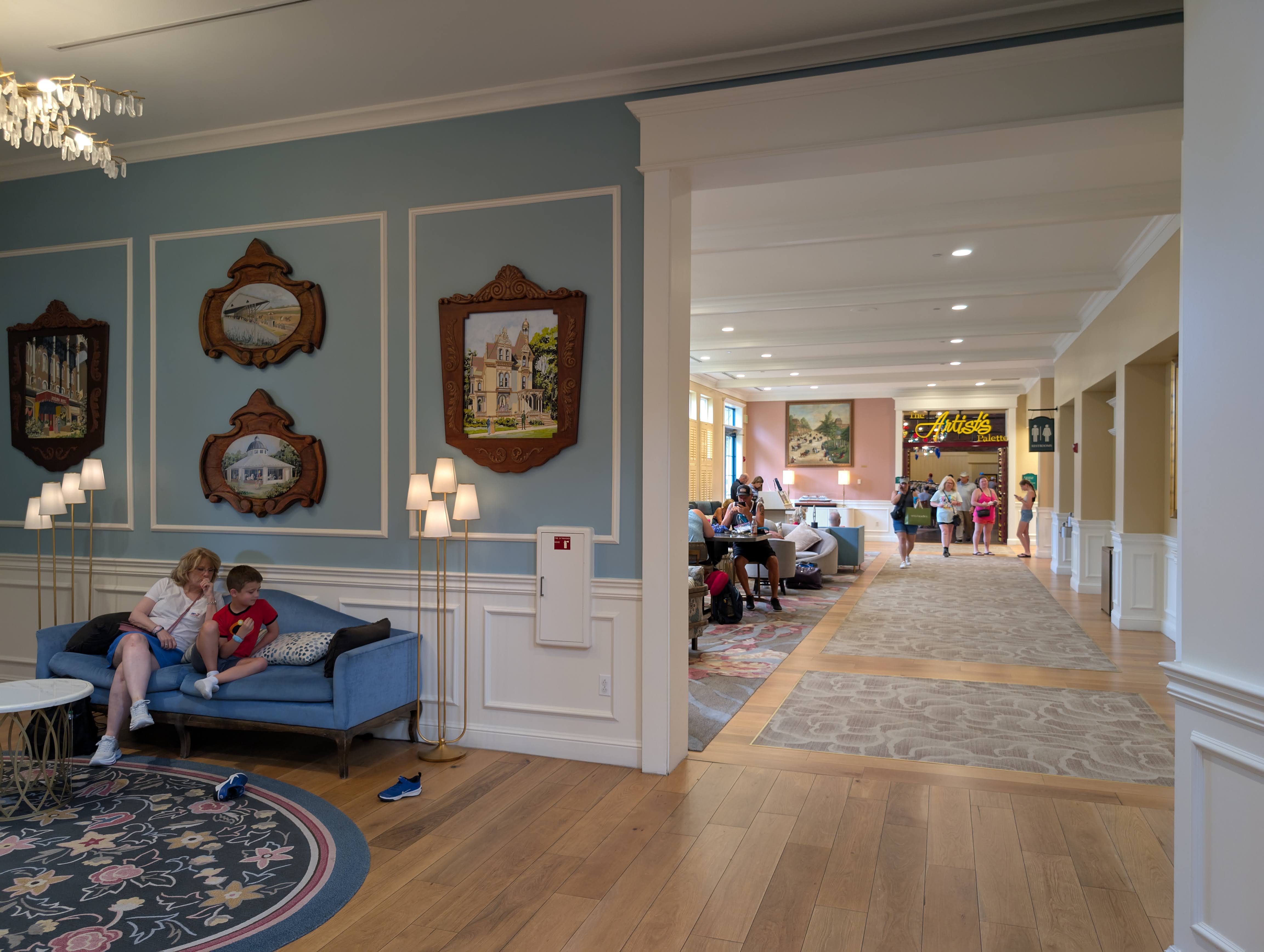 Disney’s Saratoga Springs Resort & Spa lobby view to restaurant Disney's Saratoga Springs Resort & Spa lobby view to restaurant
