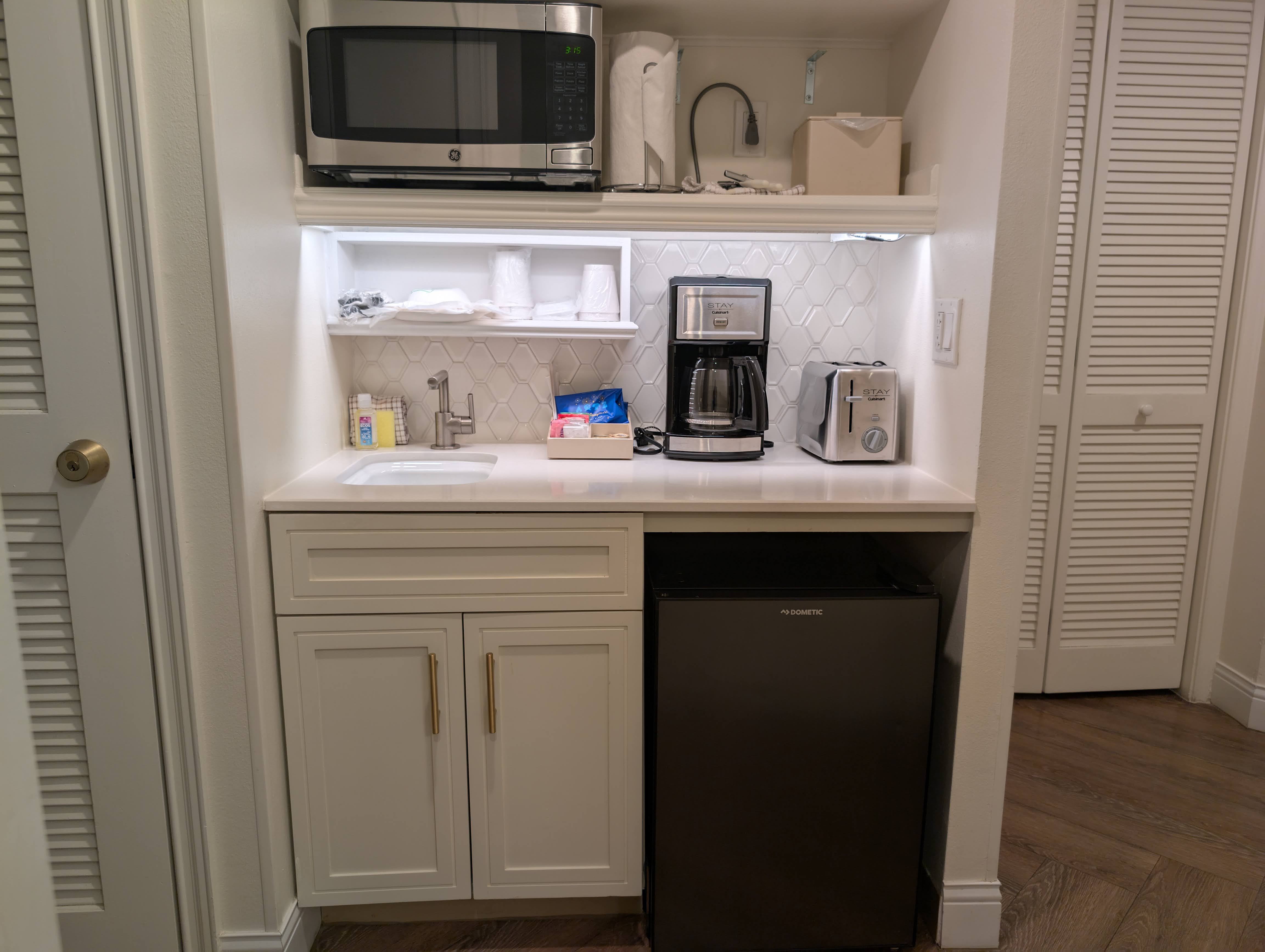 Disney’s Saratoga Springs Resort & Spa room mini kitchen Disney's Saratoga Springs Resort & Spa room mini kitchen