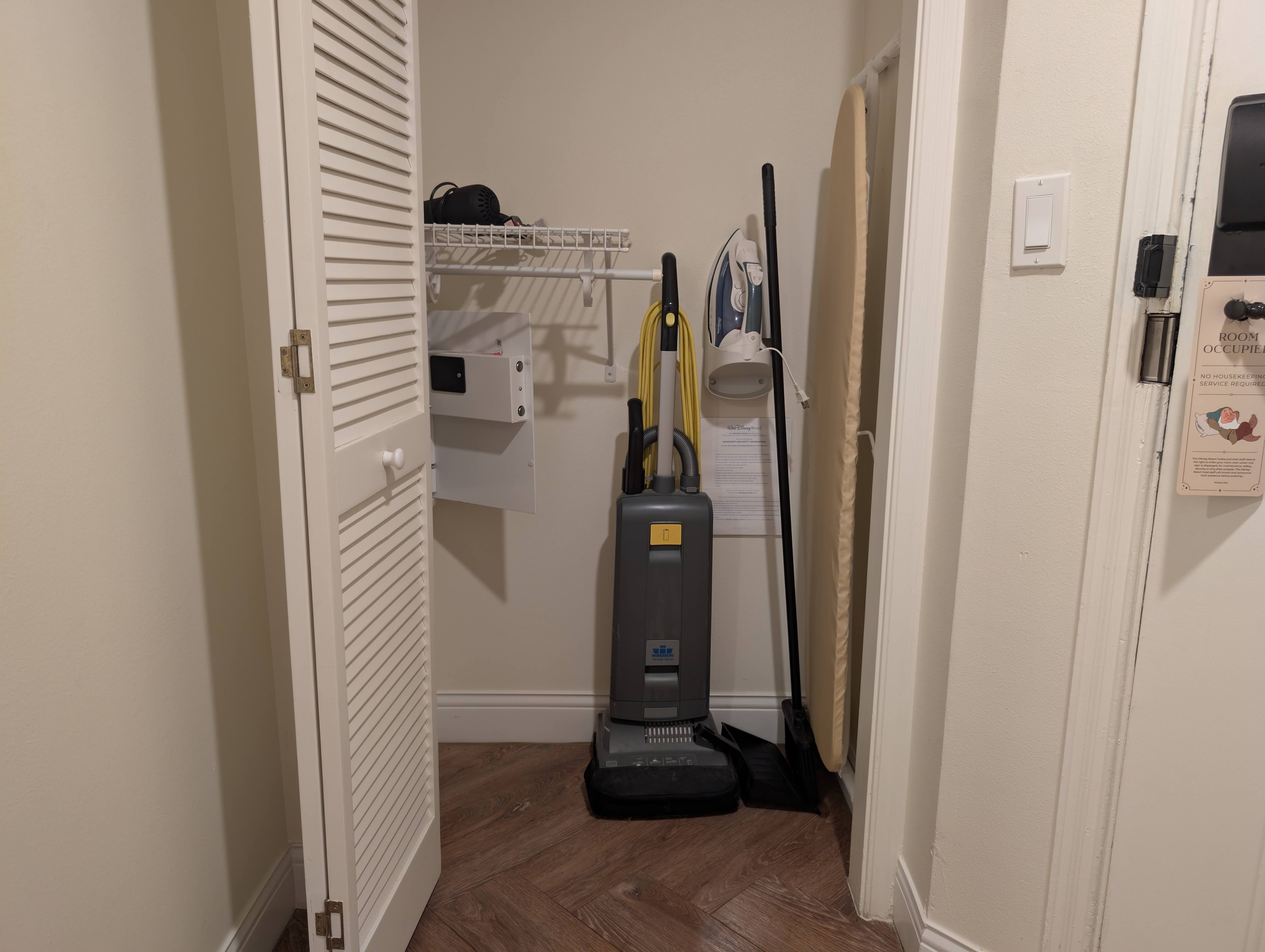 Disney’s Saratoga Springs Resort & Spa room utility closet Disney's Saratoga Springs Resort & Spa room utility closet