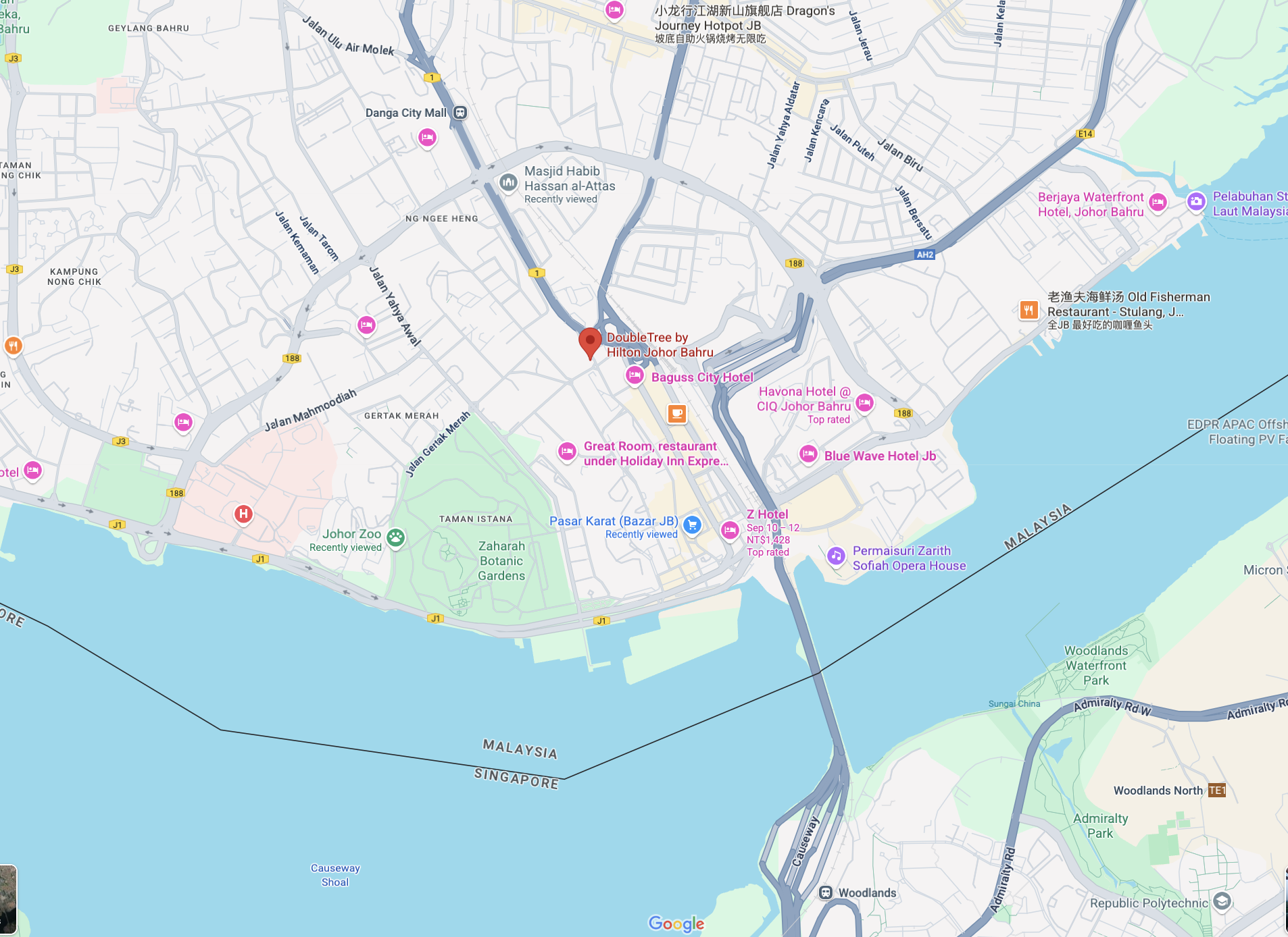 DoubleTree by Hilton Johor Bahru location