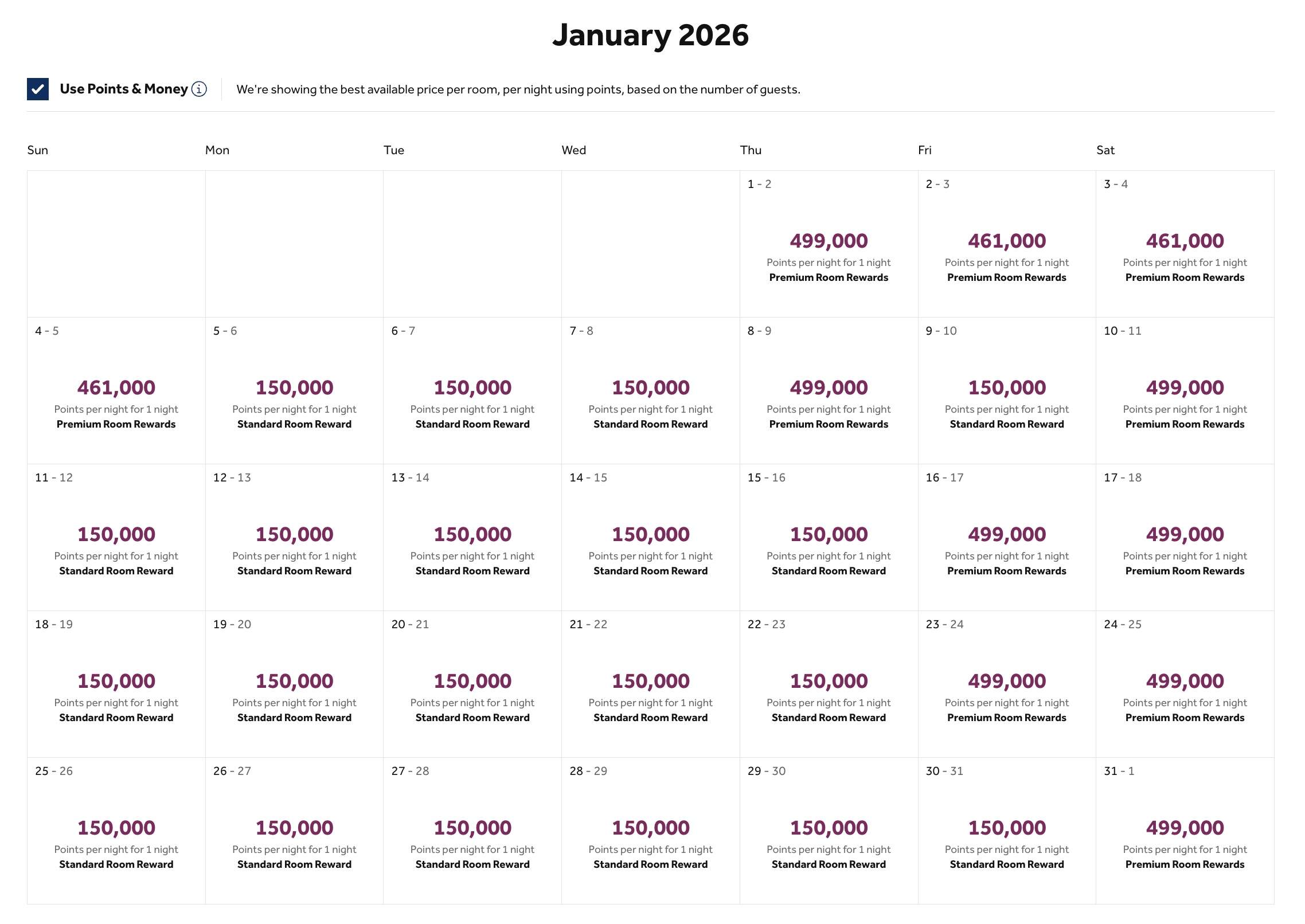 Waldorf Astoria points rates November 2025 Waldorf Astoria New York points rates