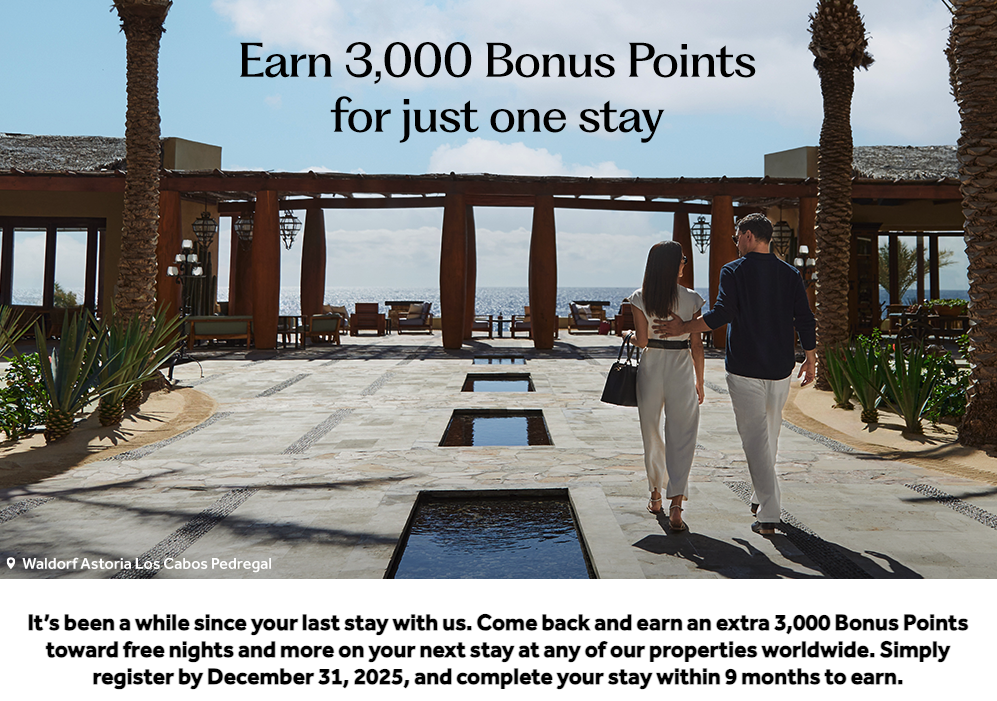 Hilton targeted promotion 3000 points next stay