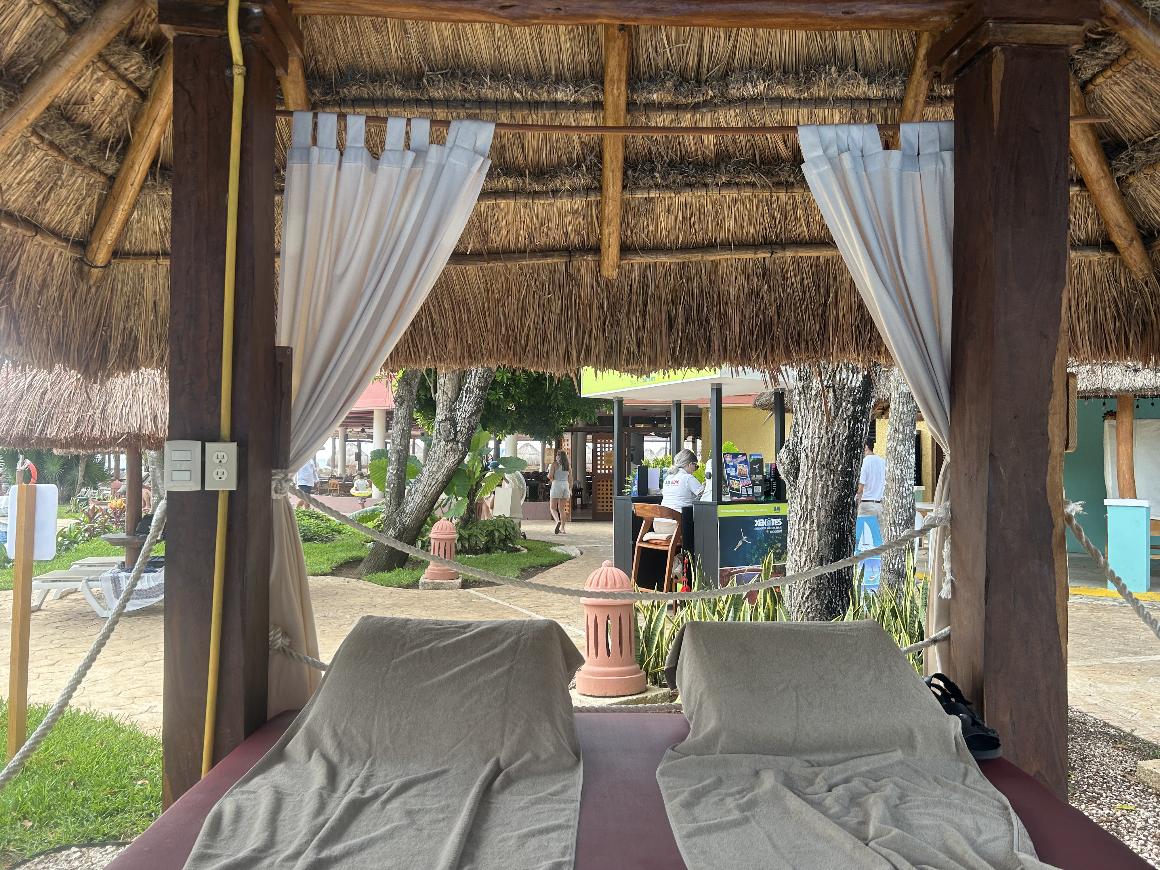 Cabana with towels