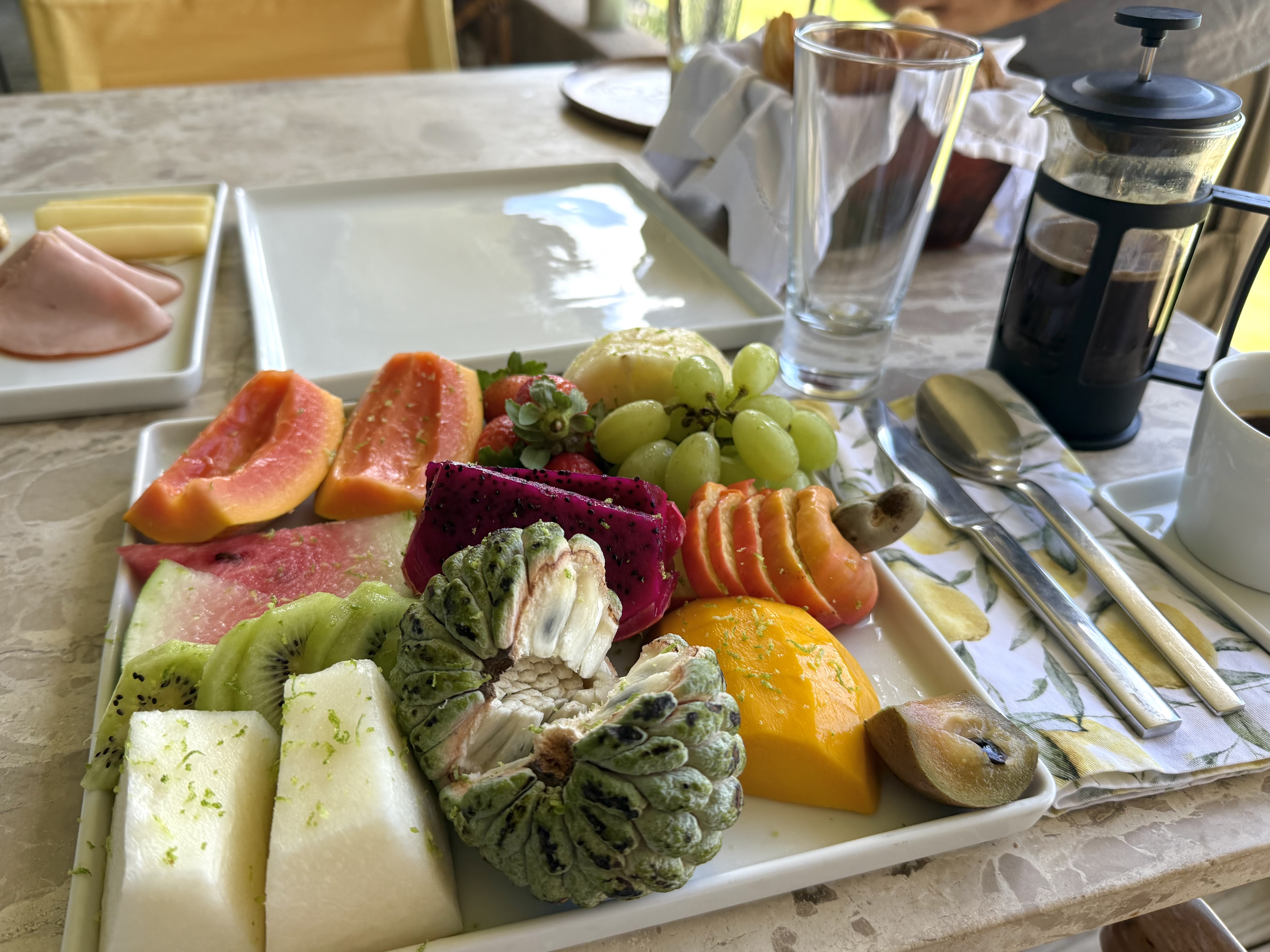 Kenoa Resort Brazil Hilton SLH breakfast fruit Kenoa Resort Brazil Hilton SLH breakfast fruit