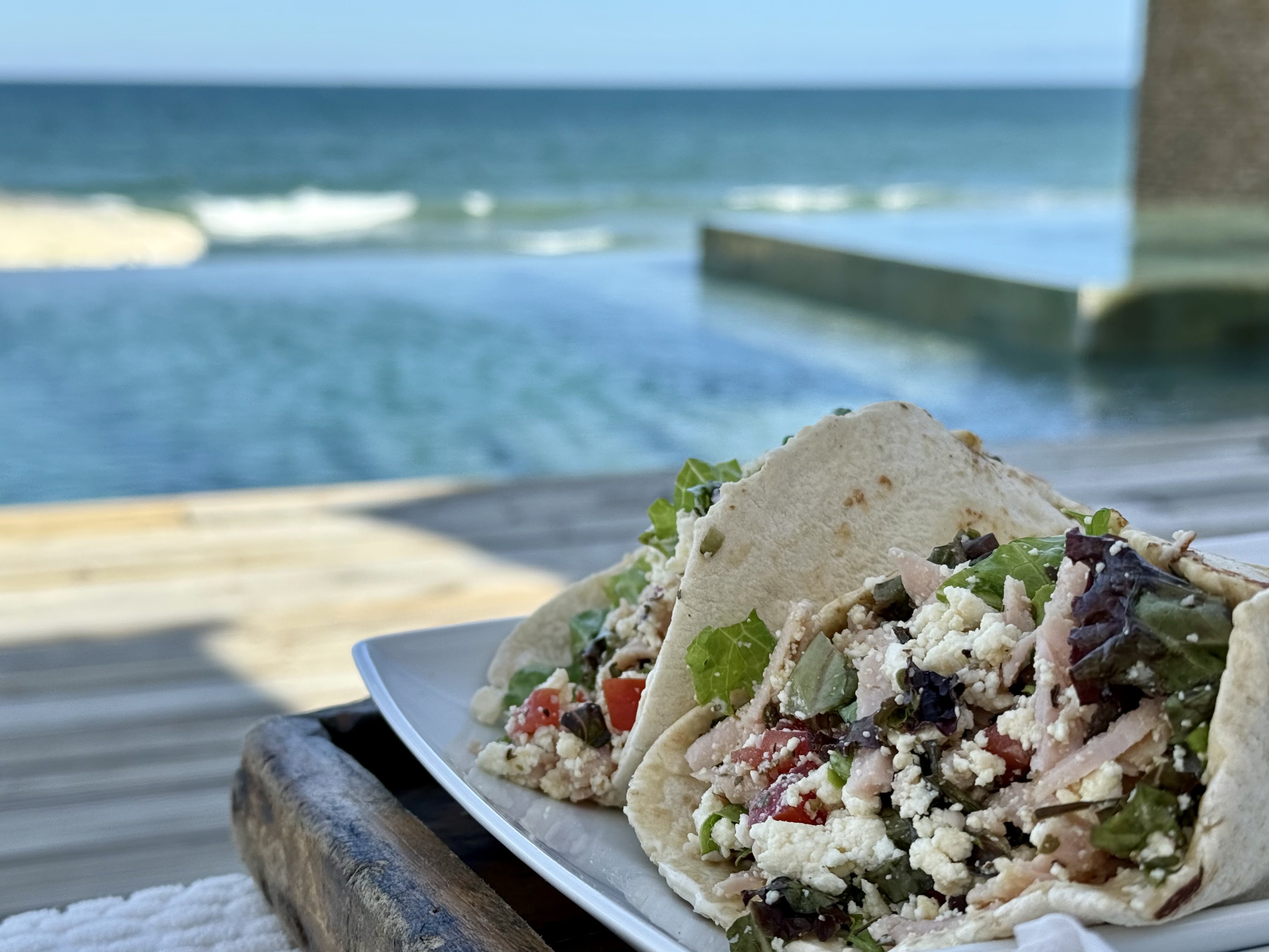 Kenoa Resort Brazil Hilton SLH poolside lunch wrap Kenoa Resort Brazil Hilton SLH poolside lunch wrap