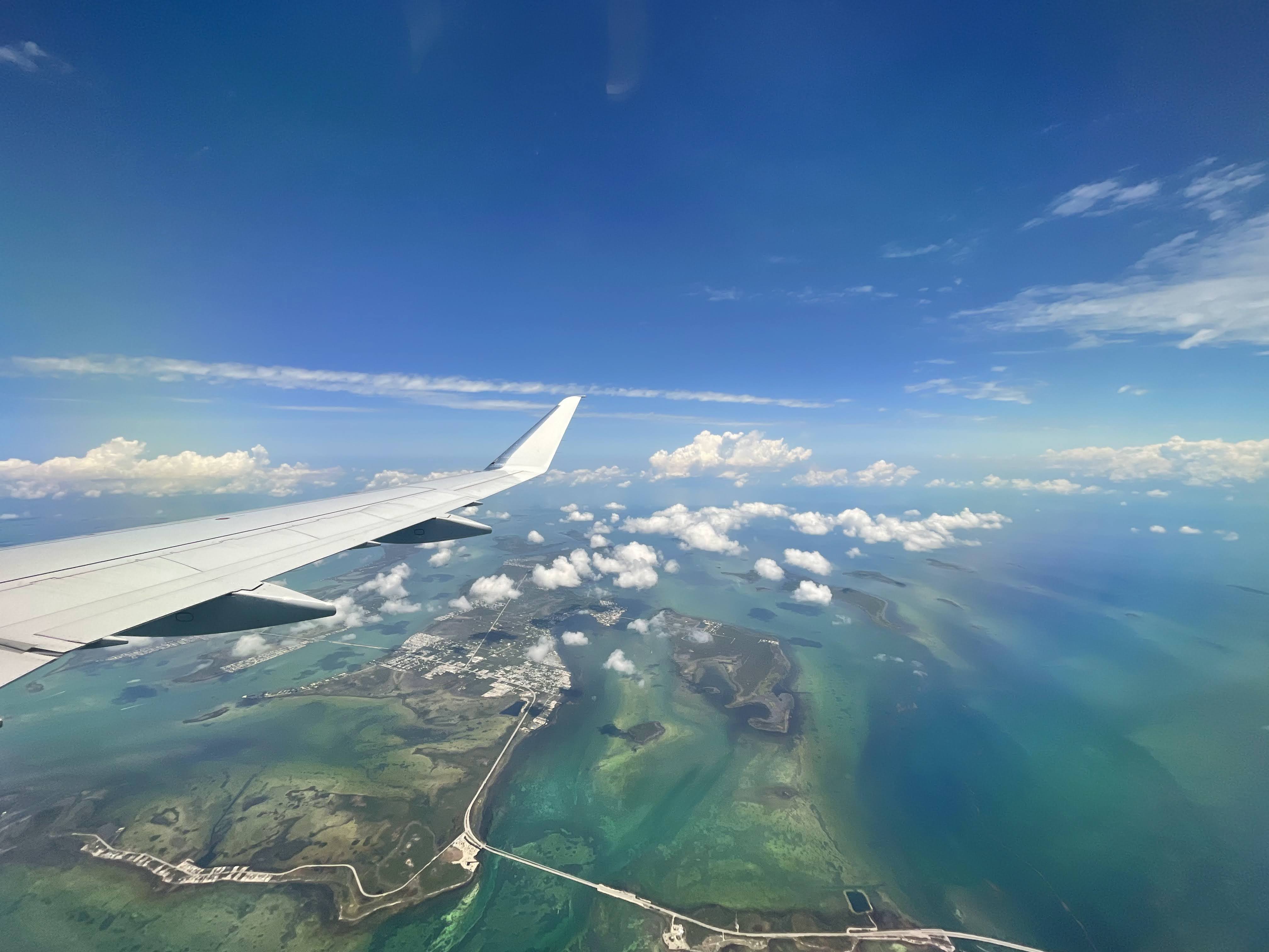 Key West from an airplane