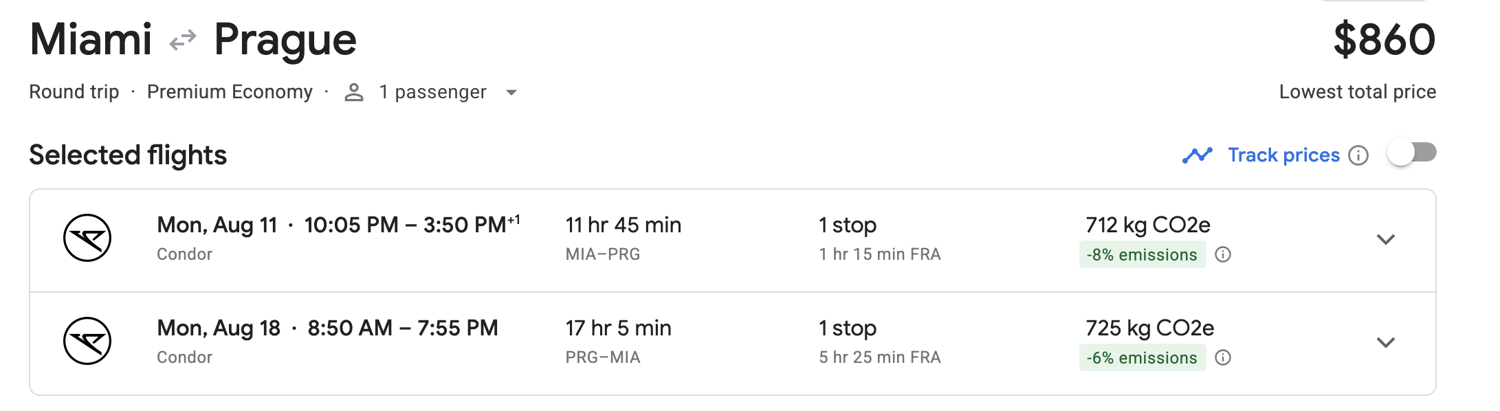 MIA to PRG Google Flights Condor MIA to PRG Google Flights Condor