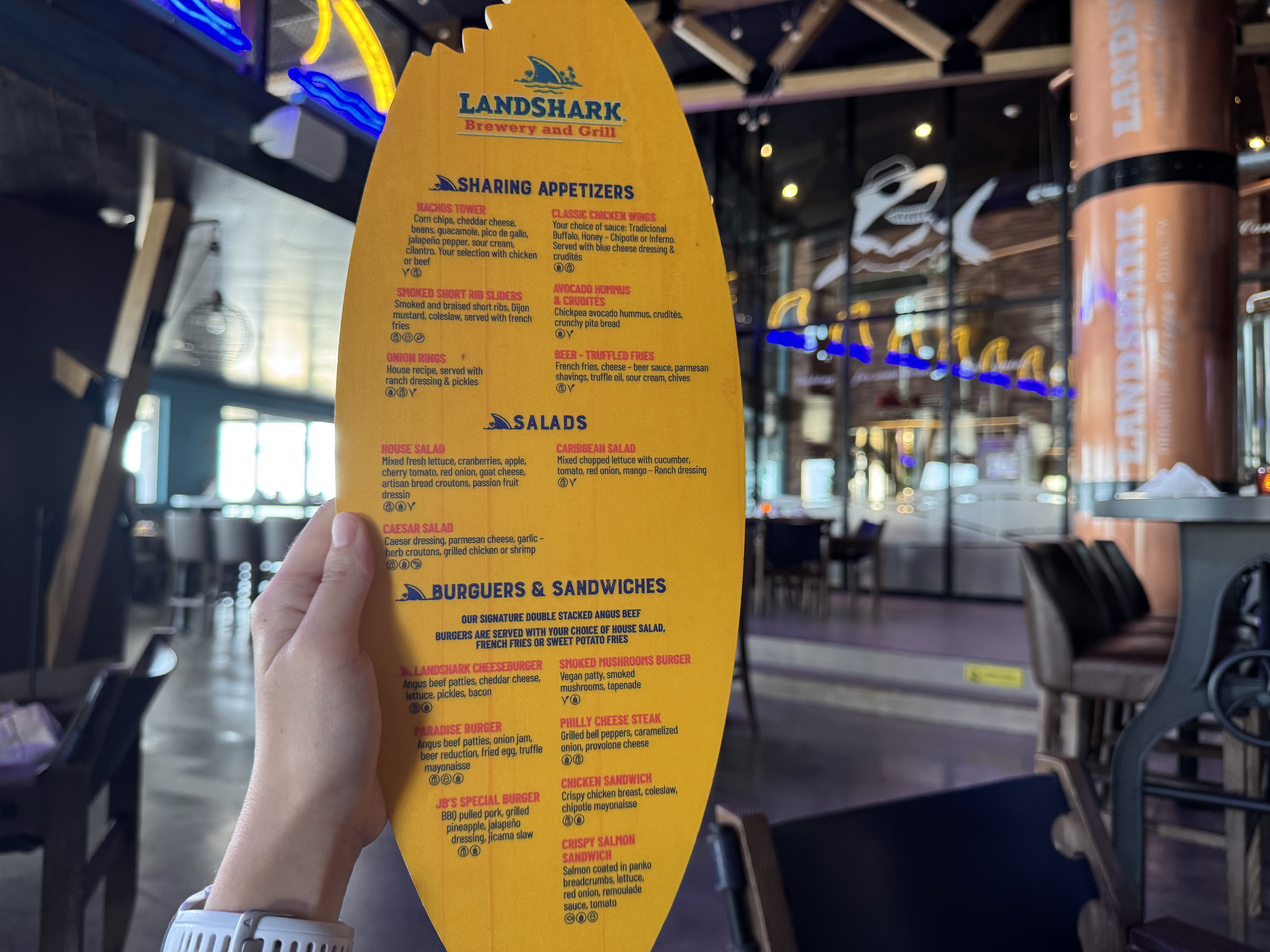 Margaritaville Island Reserve Riviera Maya Landshark Menu Back
