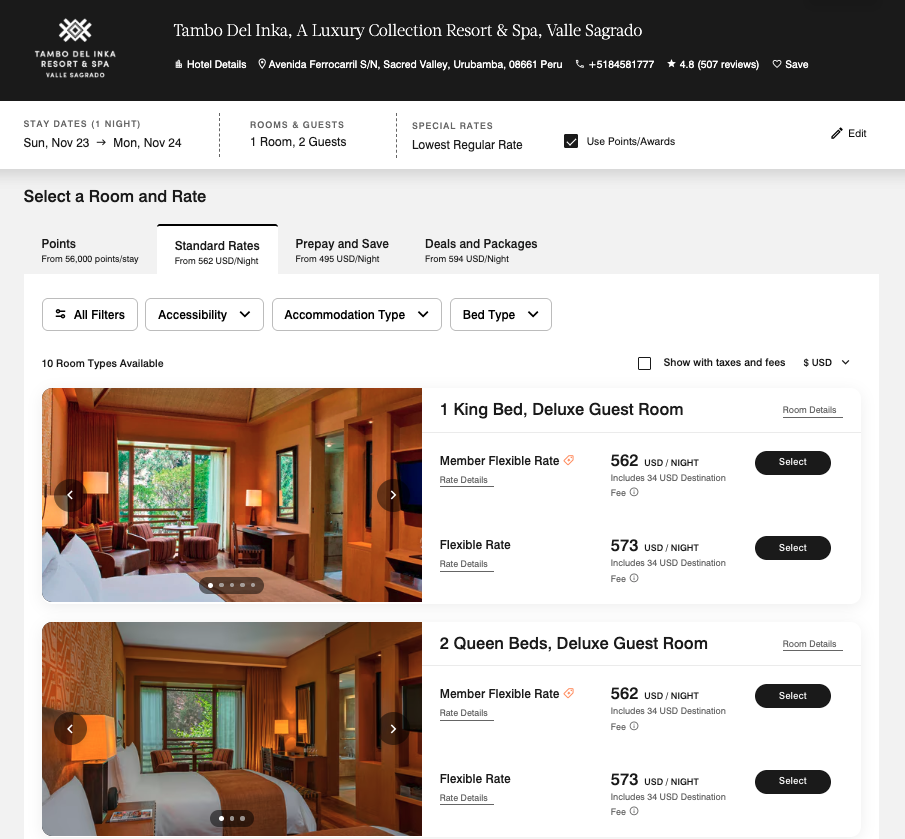 Marriott Tambo Del Inka Screenshot Marriott Tambo Del Inka Screenshot