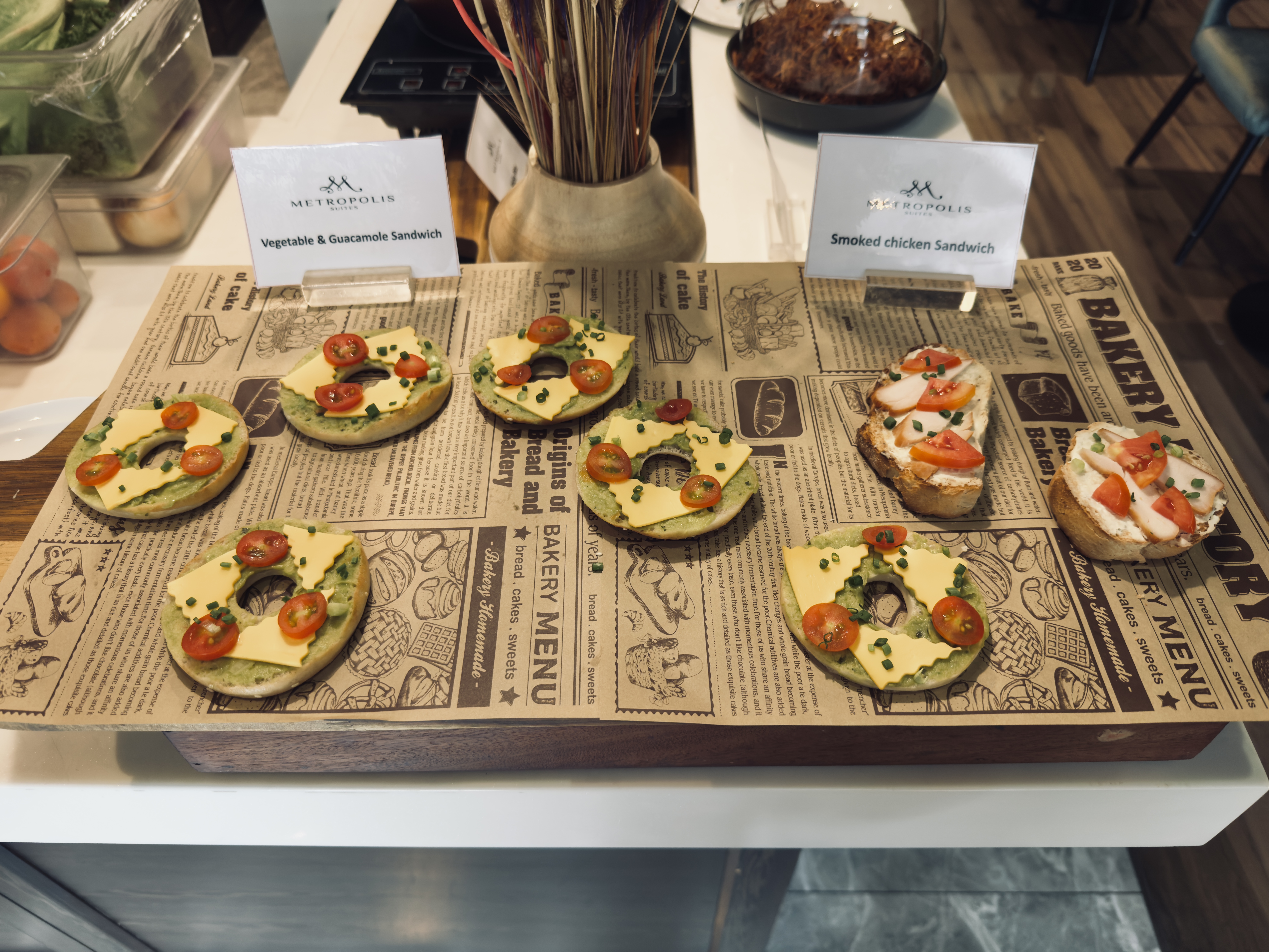 Metropolis Suites Bangkok breakfast sandwiches