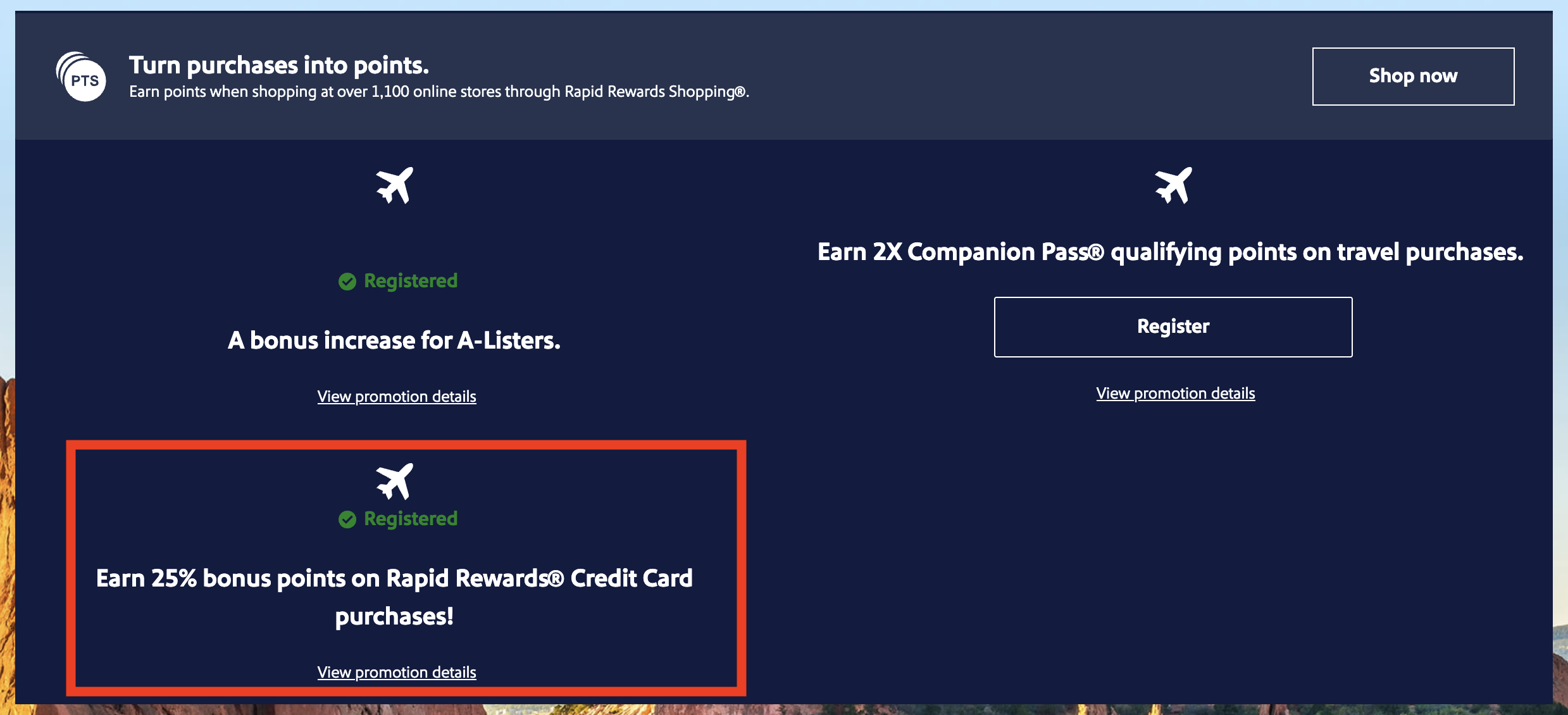 New Southwest credit card promo to earn 25 bonus points New Southwest credit card promo to earn 25 bonus points