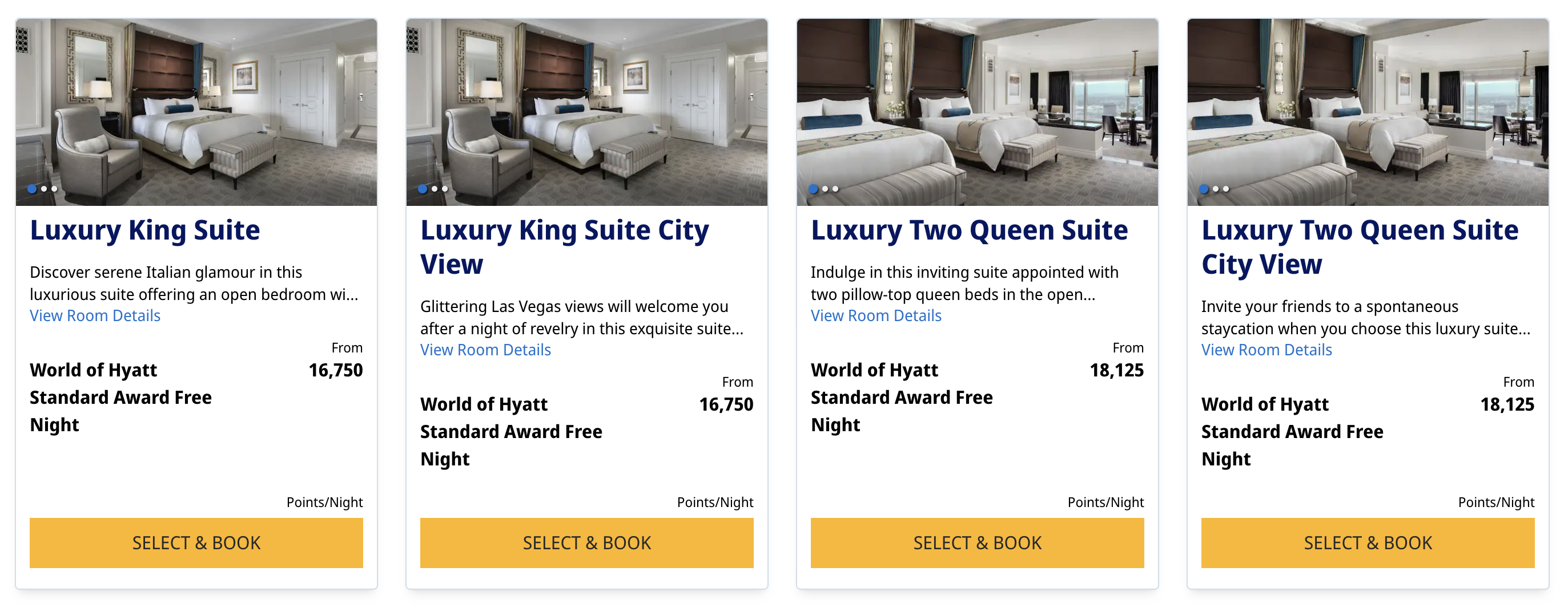 Palazzo using Hyatt points