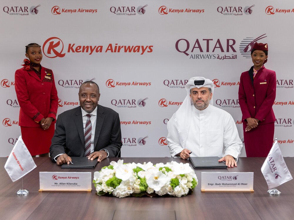 Qatar Airways Kenya Airways partnership media event Qatar Airways Kenya Airways partnership media event