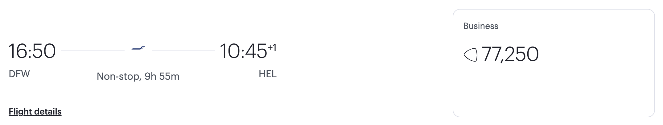 Qatar Avios redemption Finnair DFW HEL business