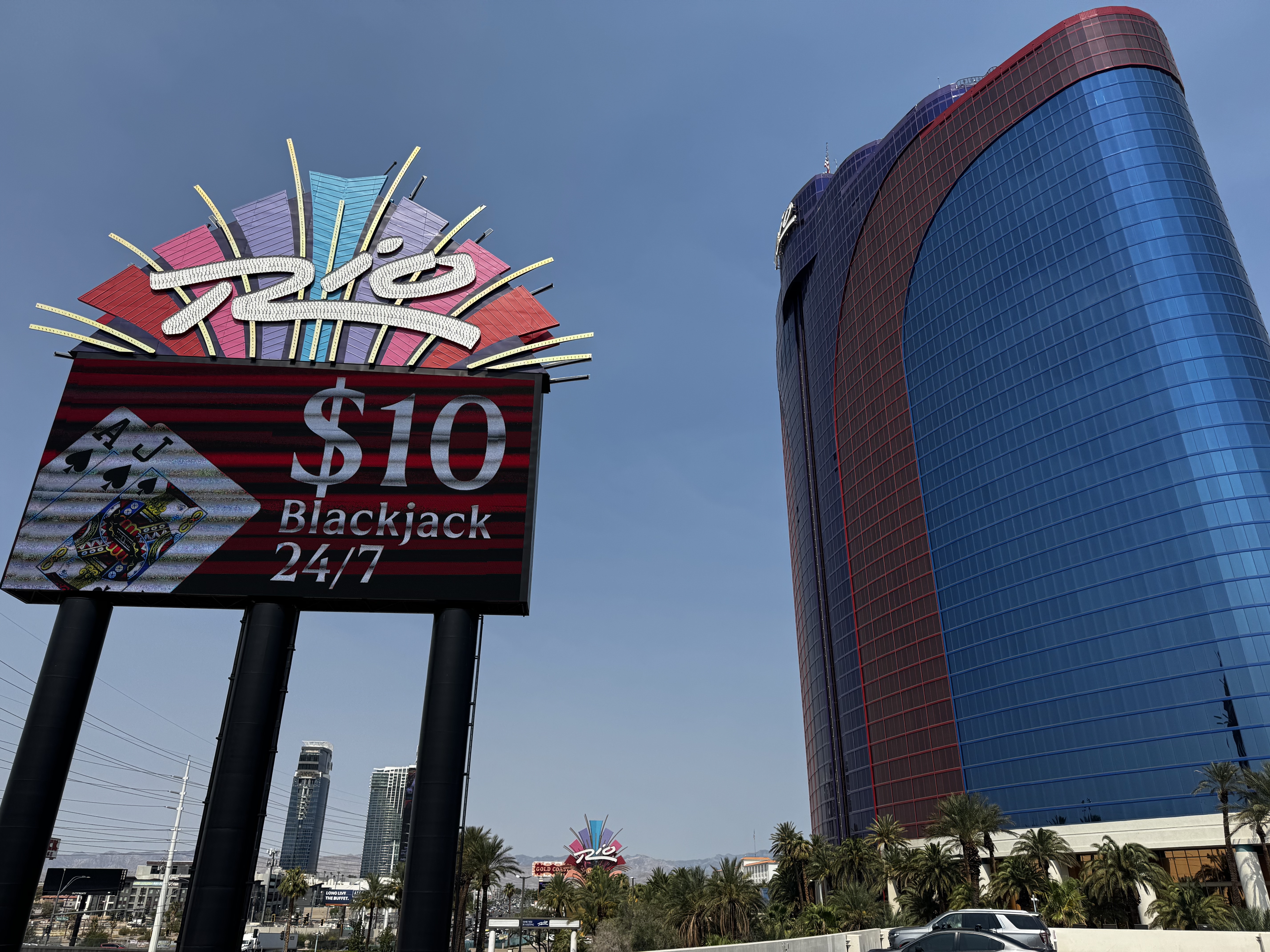 Rio Hotel Casino Destination Hyatt tower sign