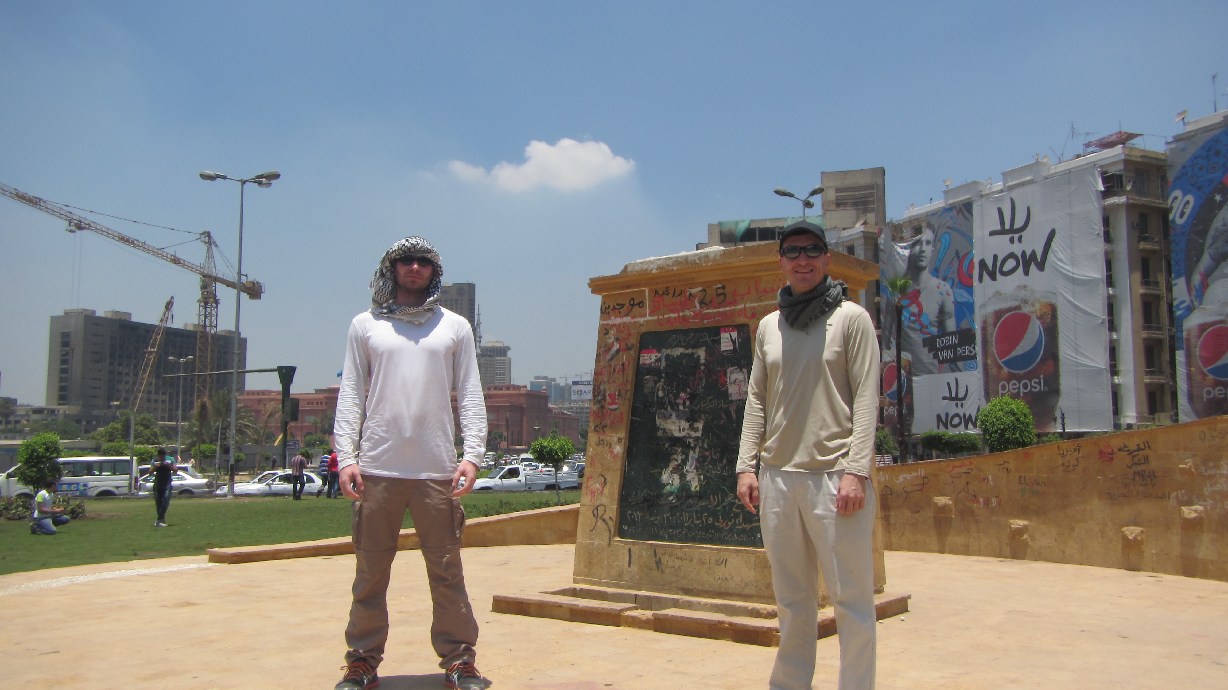 Ryan Smith and friend Tahrir Square Cairo Egypt Ryan Smith and friend Tahrir Square Cairo Egypt