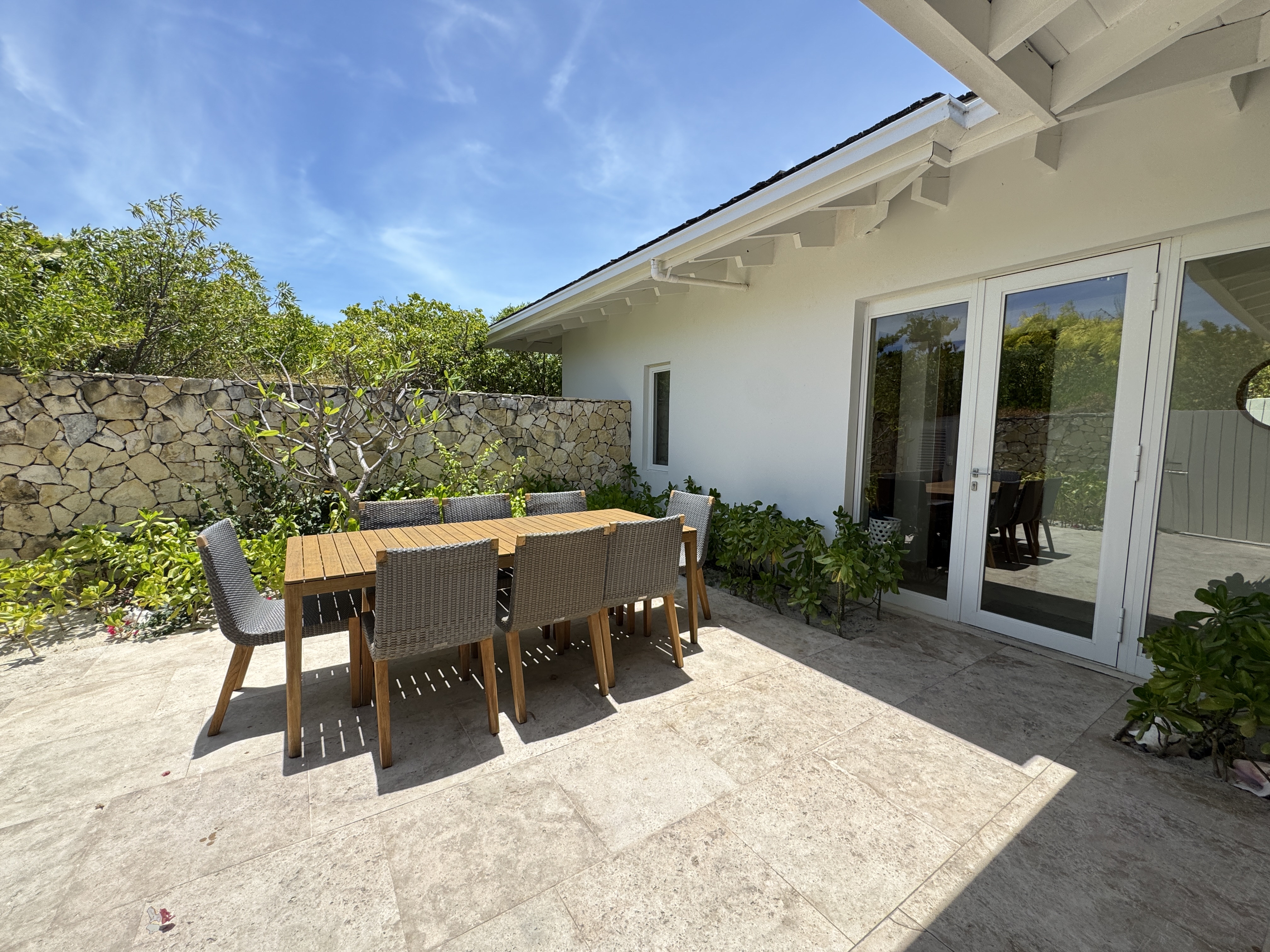 Sailrock South Caicos villa outdoor dining table