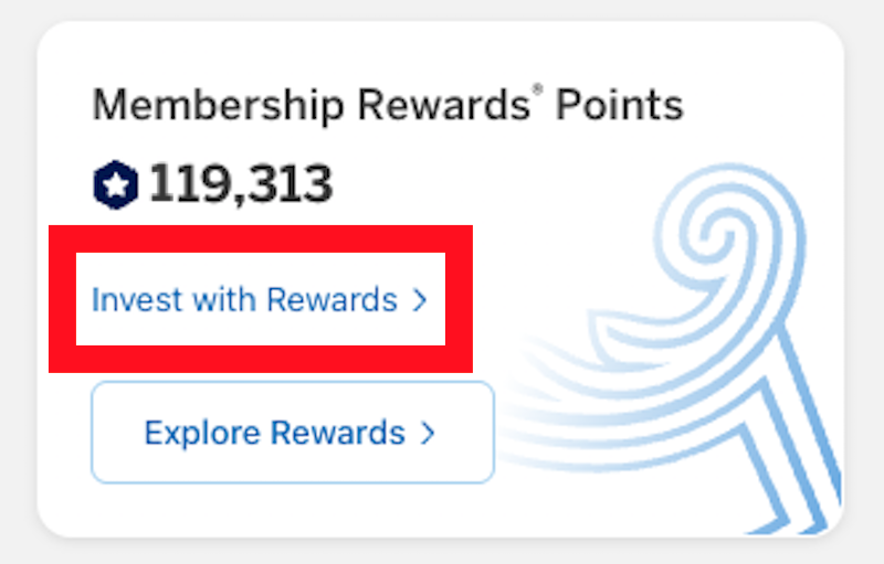 Schwab Amex Platinum Invest with Rewards button