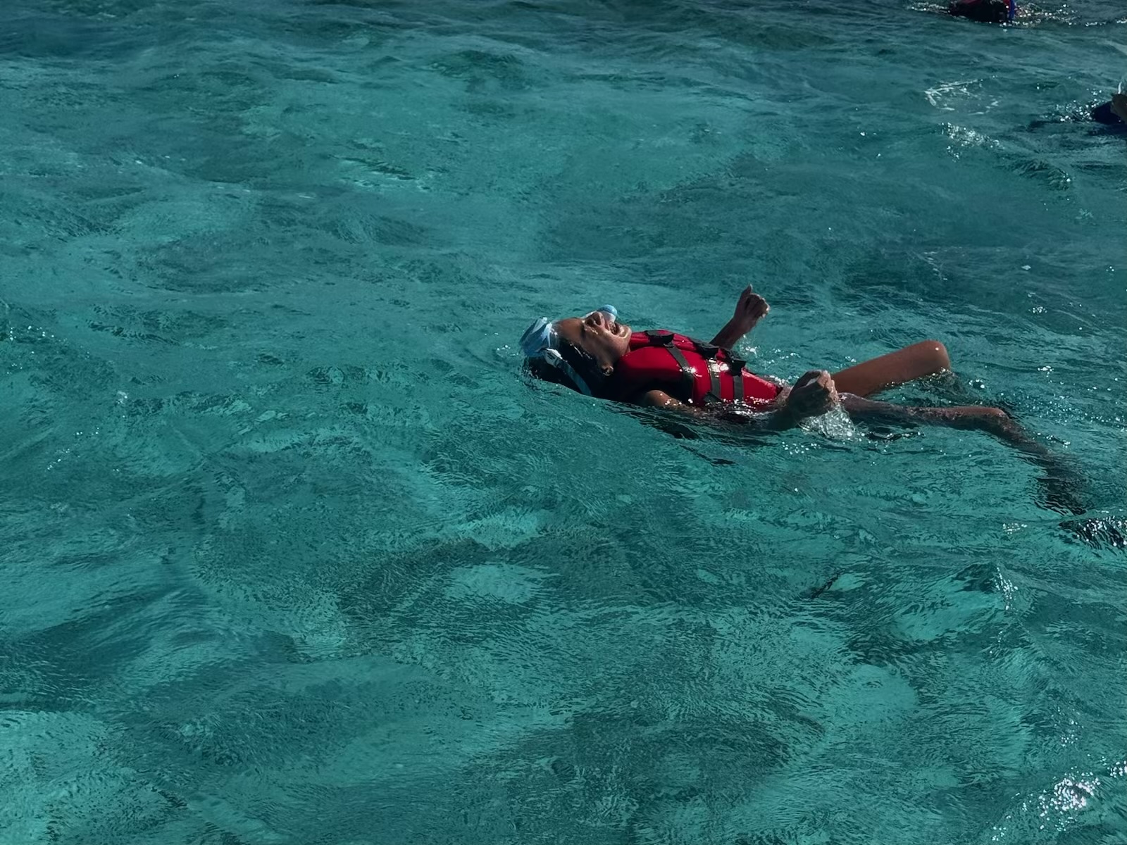 Snorkeling kids South Caicos