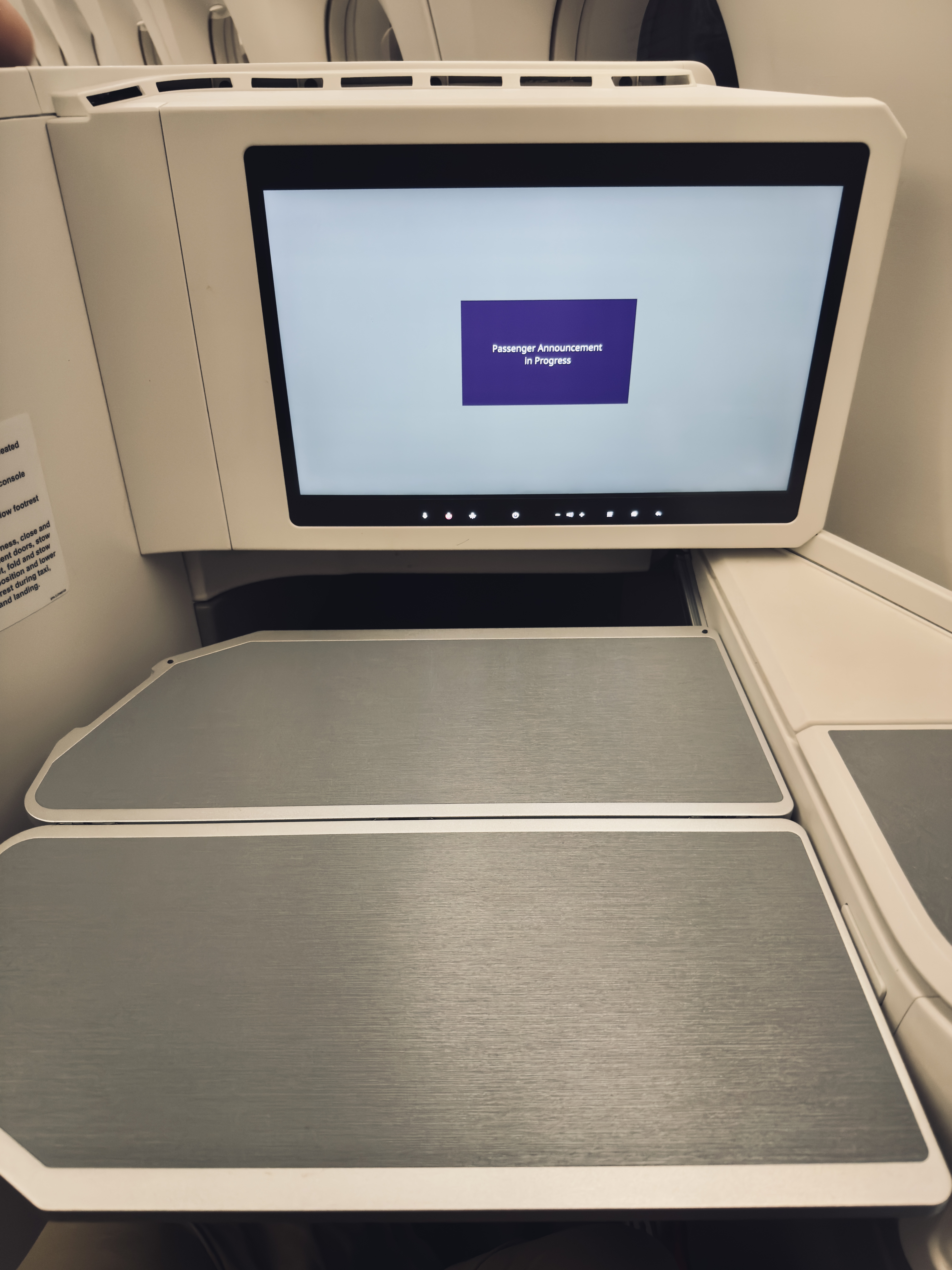 Thai Airways Royal Silk a350 900 business class tray table Thai Airways Royal Silk a350 900 business class tray table
