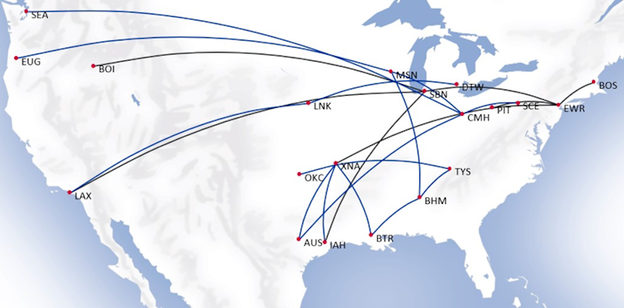 United Airlines College Football Route Map 2025 United Airlines College Football Route Map 2025