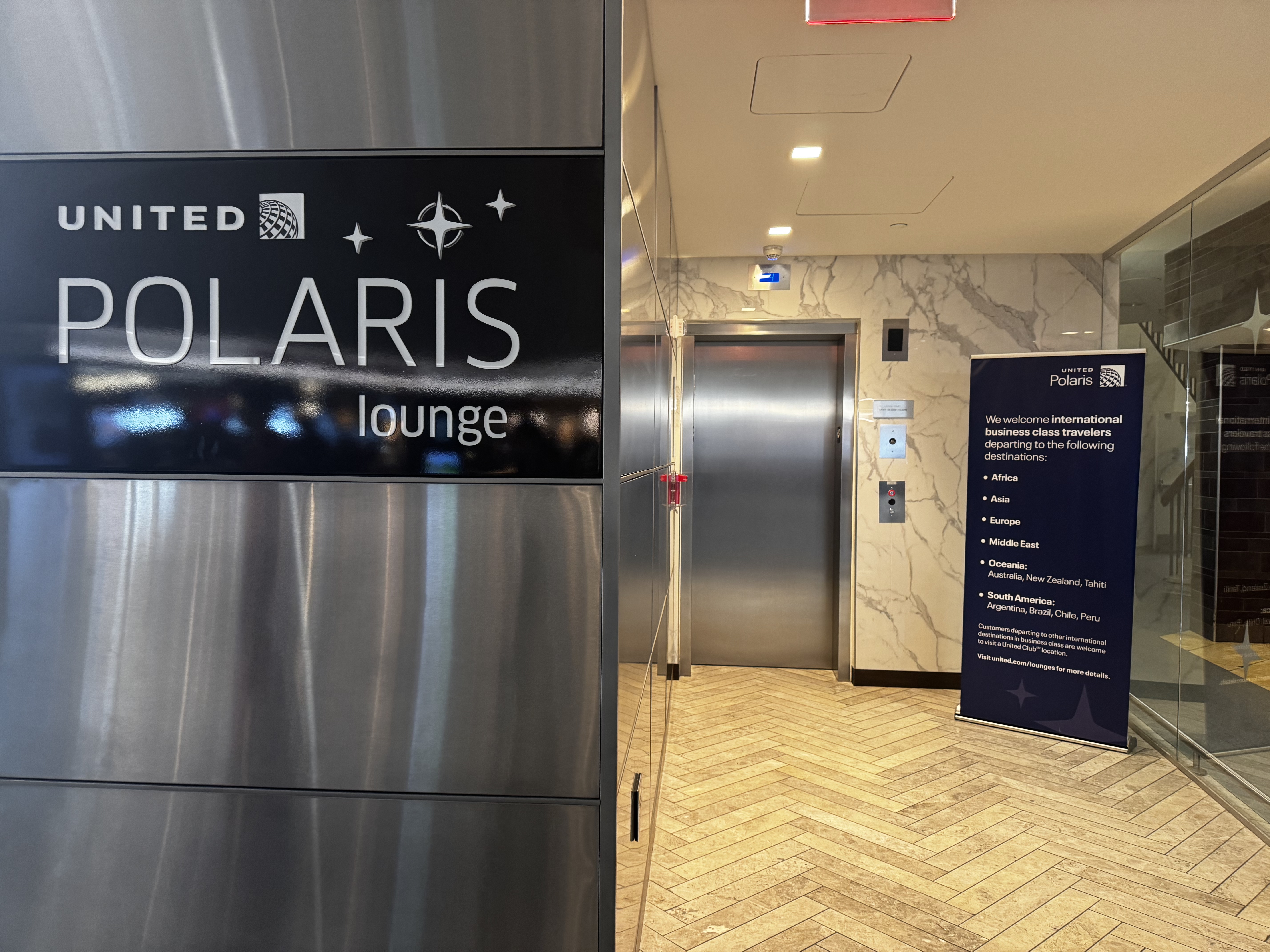 United Airlines Polaris Lounge entrance LAX United Airlines Polaris Lounge entrance LAX
