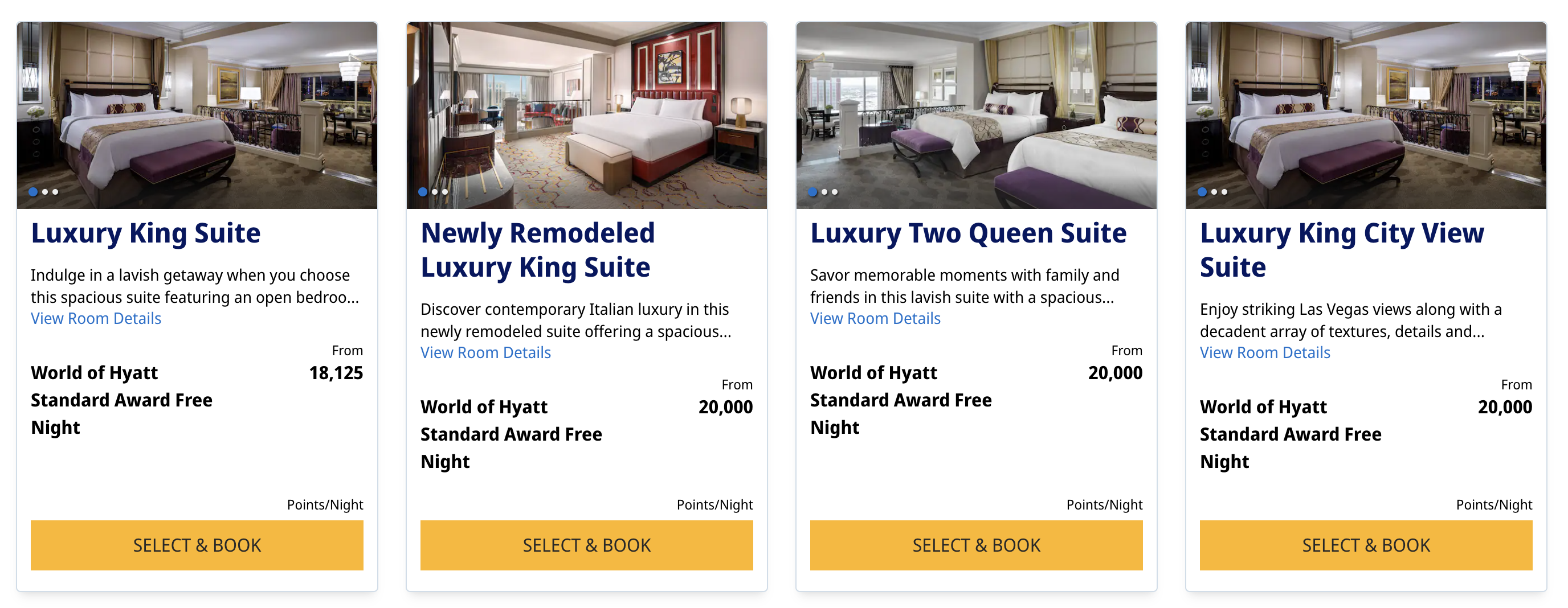 Venetian using Hyatt points