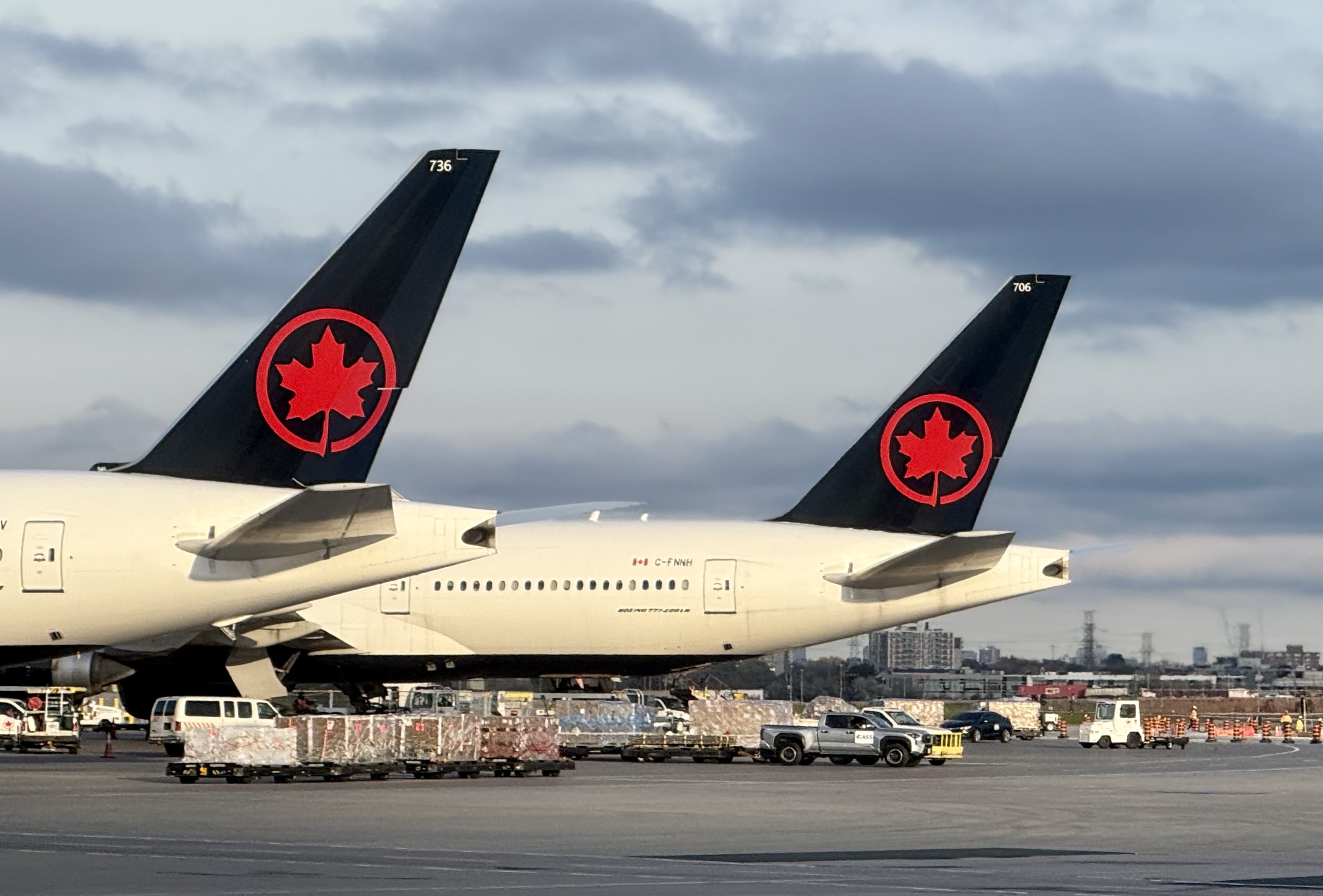 Air Canada tailfins at Toronto Airport YYZ Air Canada tailfins at Toronto Airport YYZ
