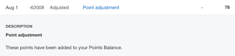 Amex points adjustment Amex points adjustment