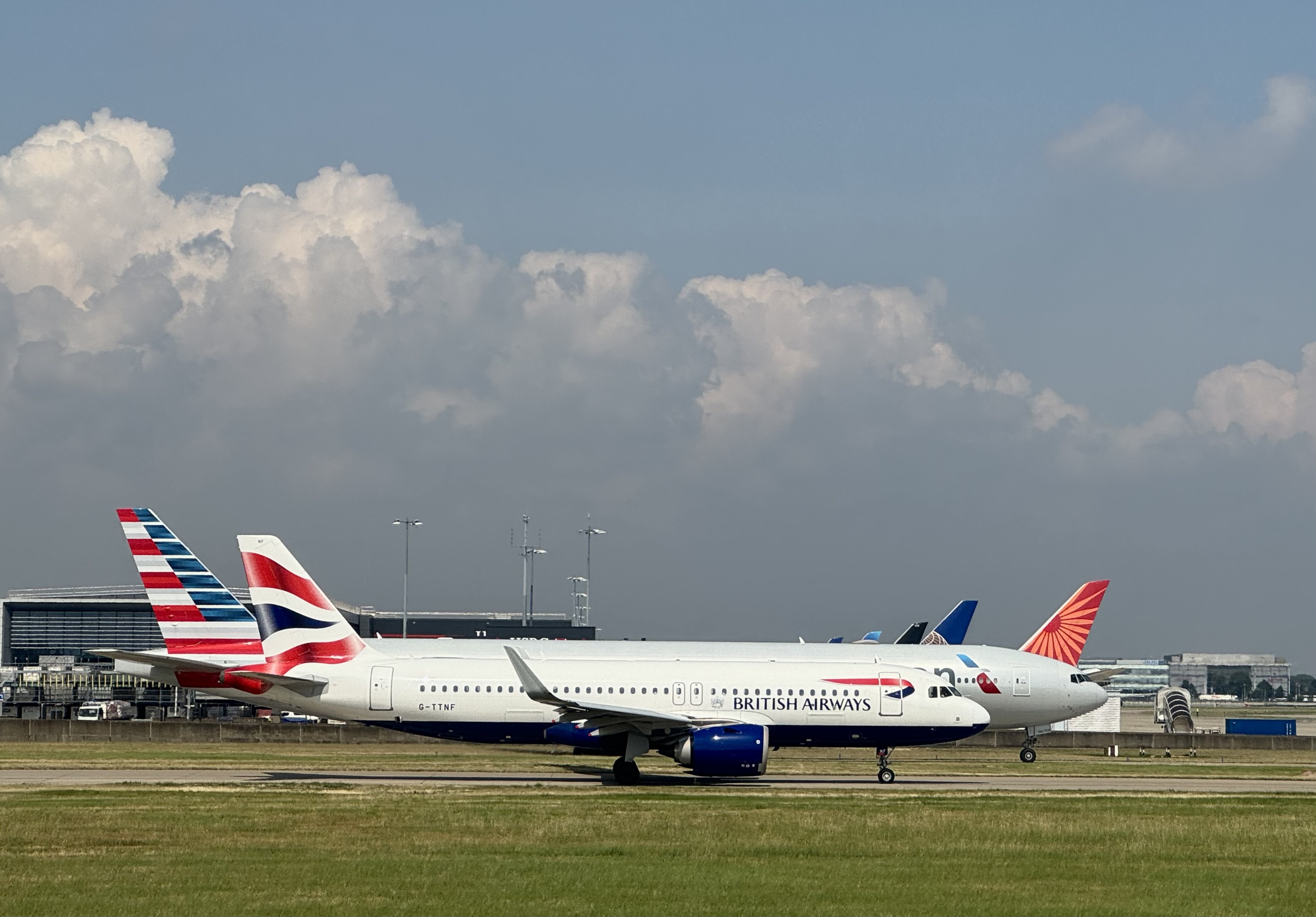 British Airways and American Airlines at London Heathrow LHR British Airways and American Airlines at London Heathrow LHR