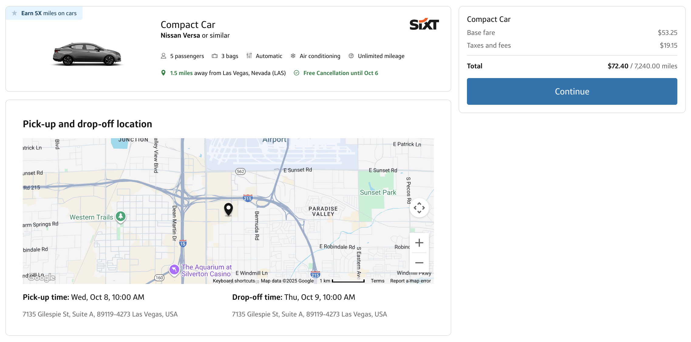 Capital One Travel rental car details Capital One Travel rental car details